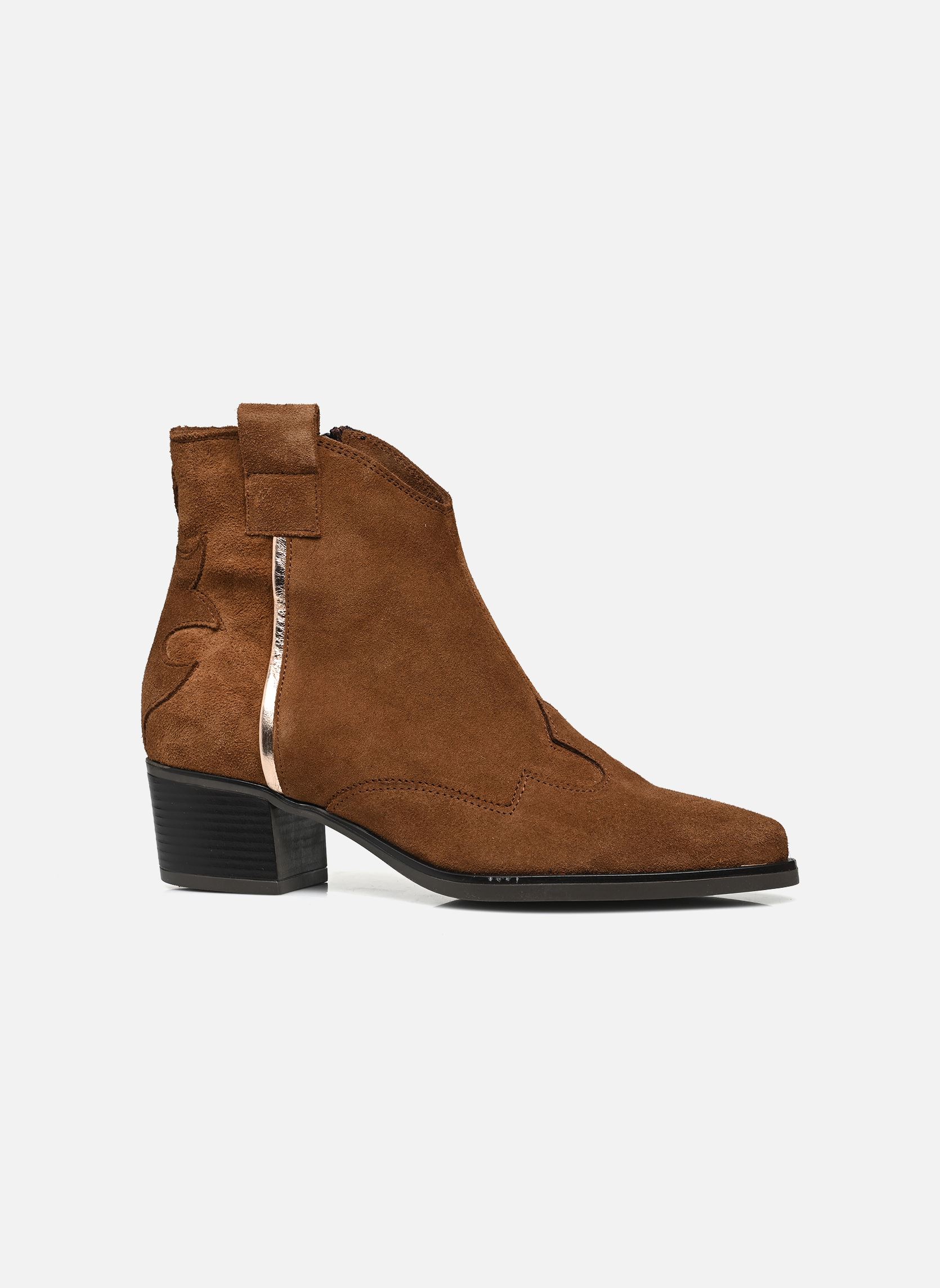 Stivaletti western Ririse donna marrone Georgia Rose Soft Stivaletti western Ririse donna marrone Cuir velours cognac