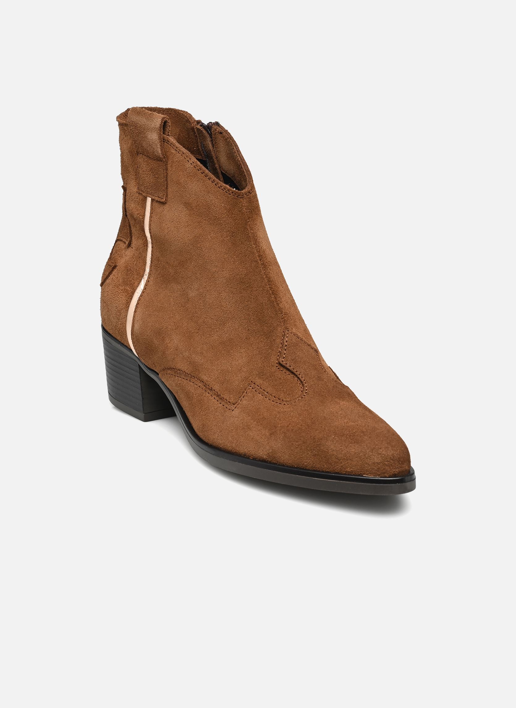 Stivaletti western Ririse donna marrone Georgia Rose Soft Stivaletti western Ririse donna marrone Cuir velours cognac
