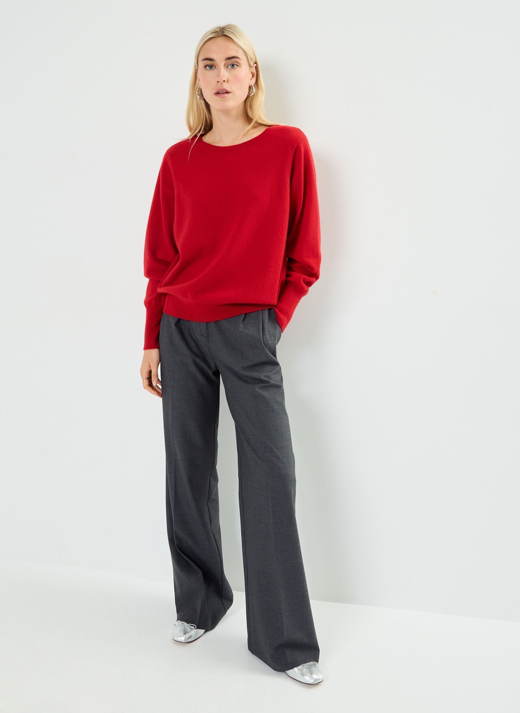 Pullover MCASHMERE cachemire damen rot Georgia Rose Pullover MCASHMERE cachemire damen rot Rouge
