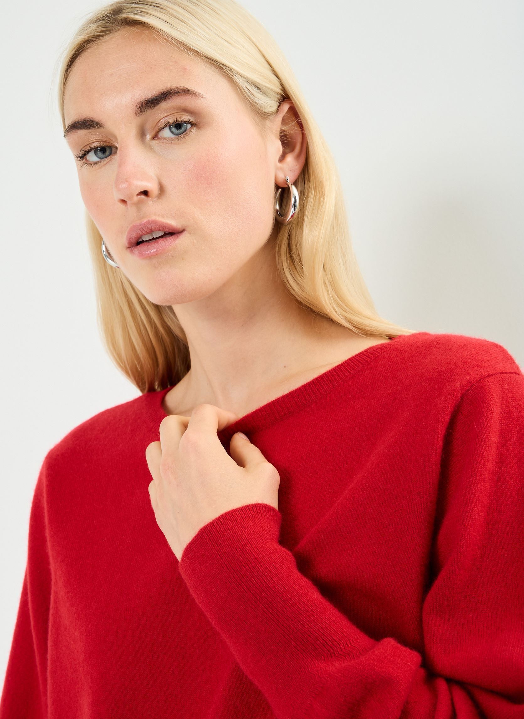 Pullover MCASHMERE cachemire damen rot Georgia Rose Pullover MCASHMERE cachemire damen rot Rouge