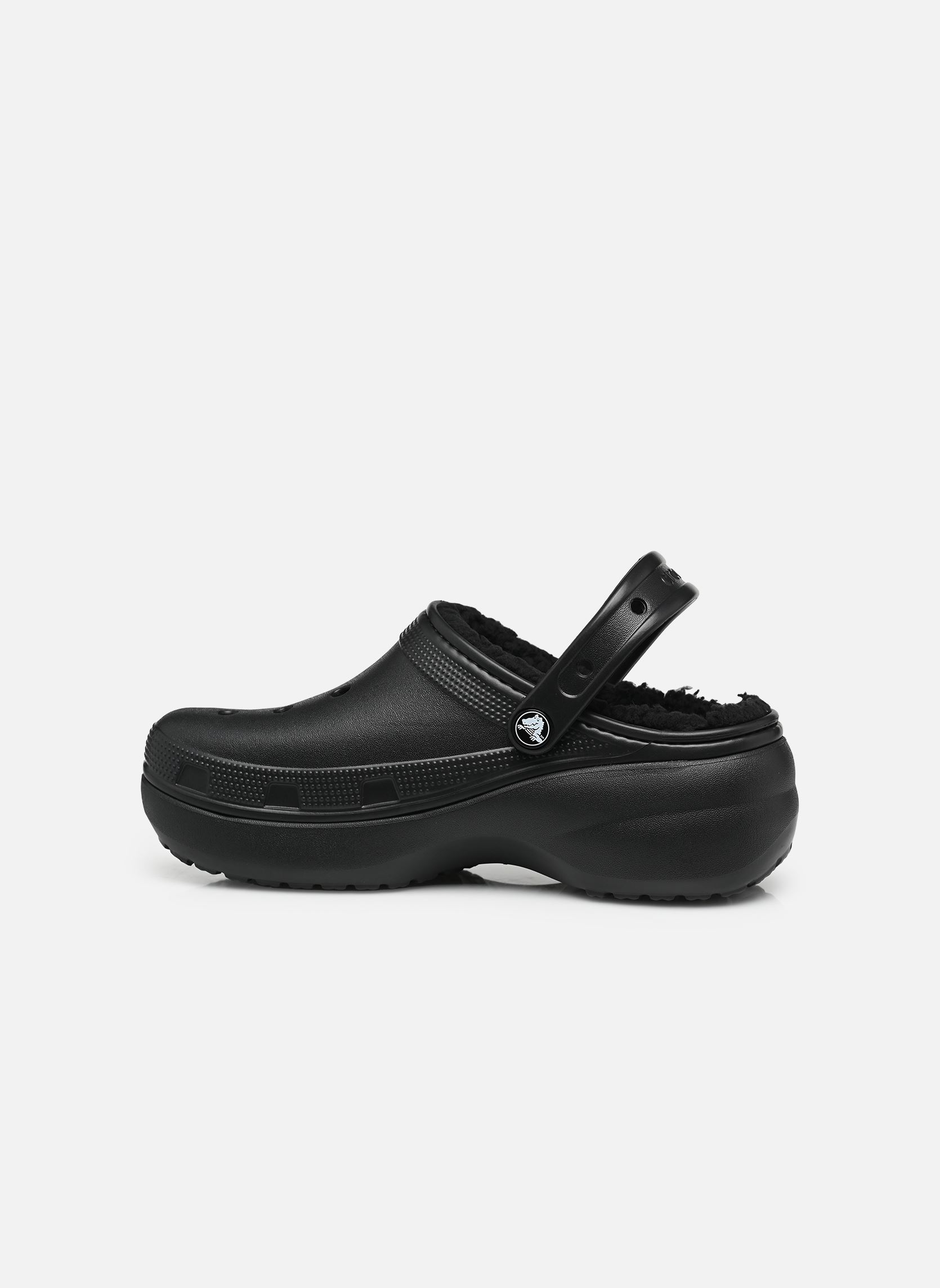 Muilen en klompen Classic Platform Lined Clog W dames zwart Crocs Muilen en klompen Classic Platform Lined Clog W dames zwart Black