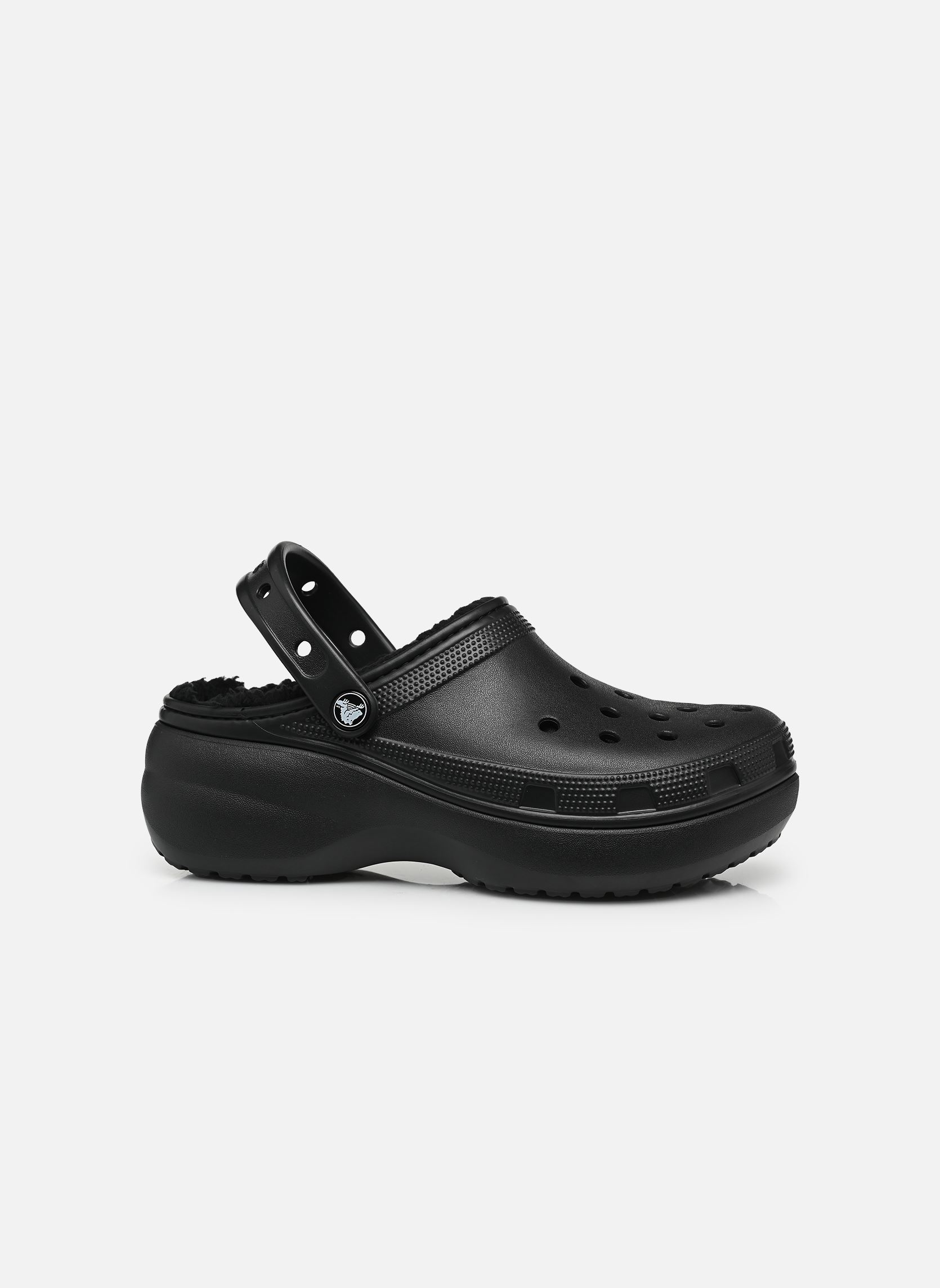 Muilen en klompen Classic Platform Lined Clog W dames zwart Crocs Muilen en klompen Classic Platform Lined Clog W dames zwart Black