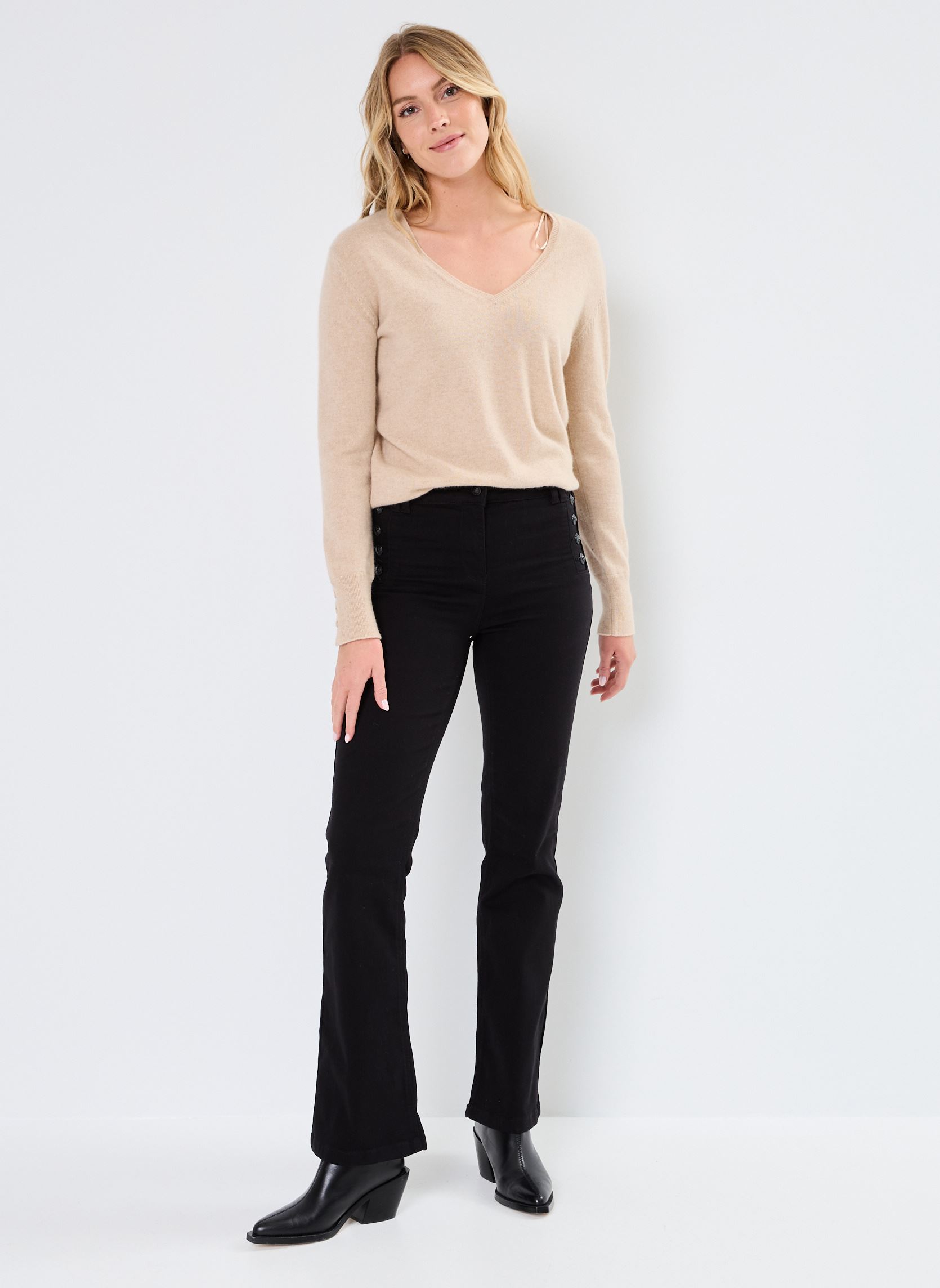 Flared jeans PROMID dames zwart Georgia Rose Flared jeans PROMID dames zwart DENIM NOIR