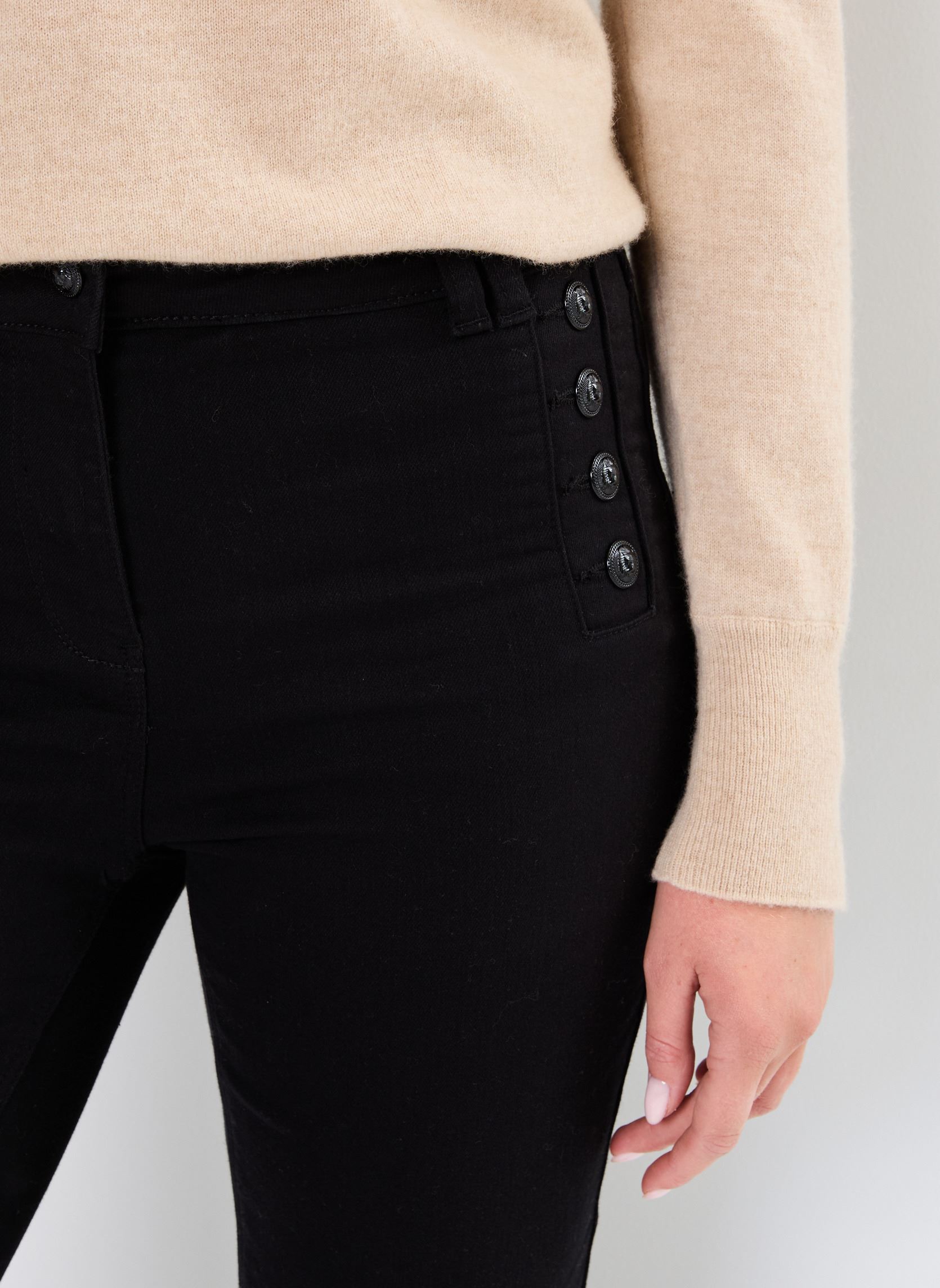 Flared jeans PROMID dames zwart Georgia Rose Flared jeans PROMID dames zwart DENIM NOIR