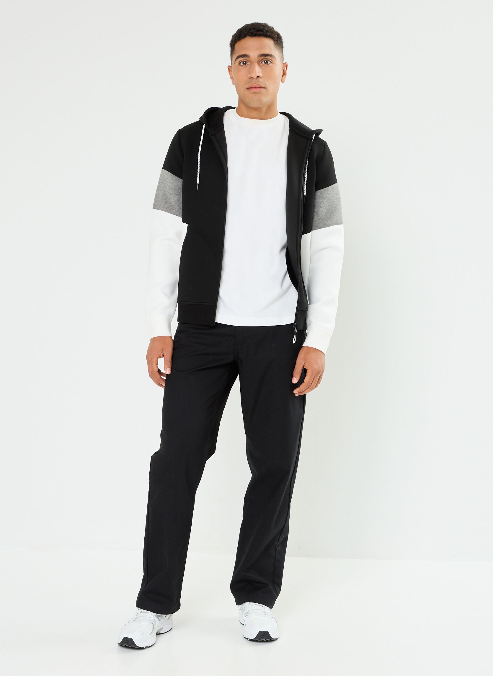 Sweats zippés MBLOCK sweatshirt homme noir MADE BY Sweats zippés MBLOCK sweatshirt homme noir JET BLACK