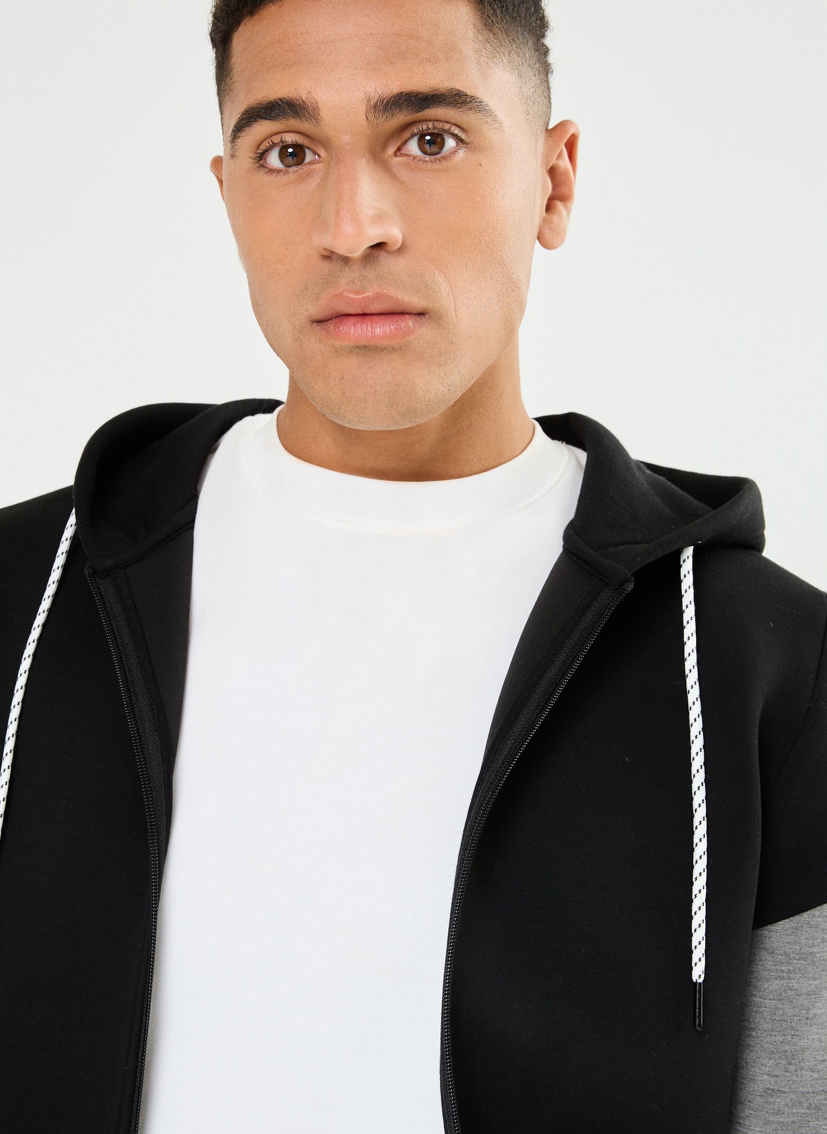 Sweats zippés MBLOCK sweatshirt homme noir MADE BY Sweats zippés MBLOCK sweatshirt homme noir JET BLACK