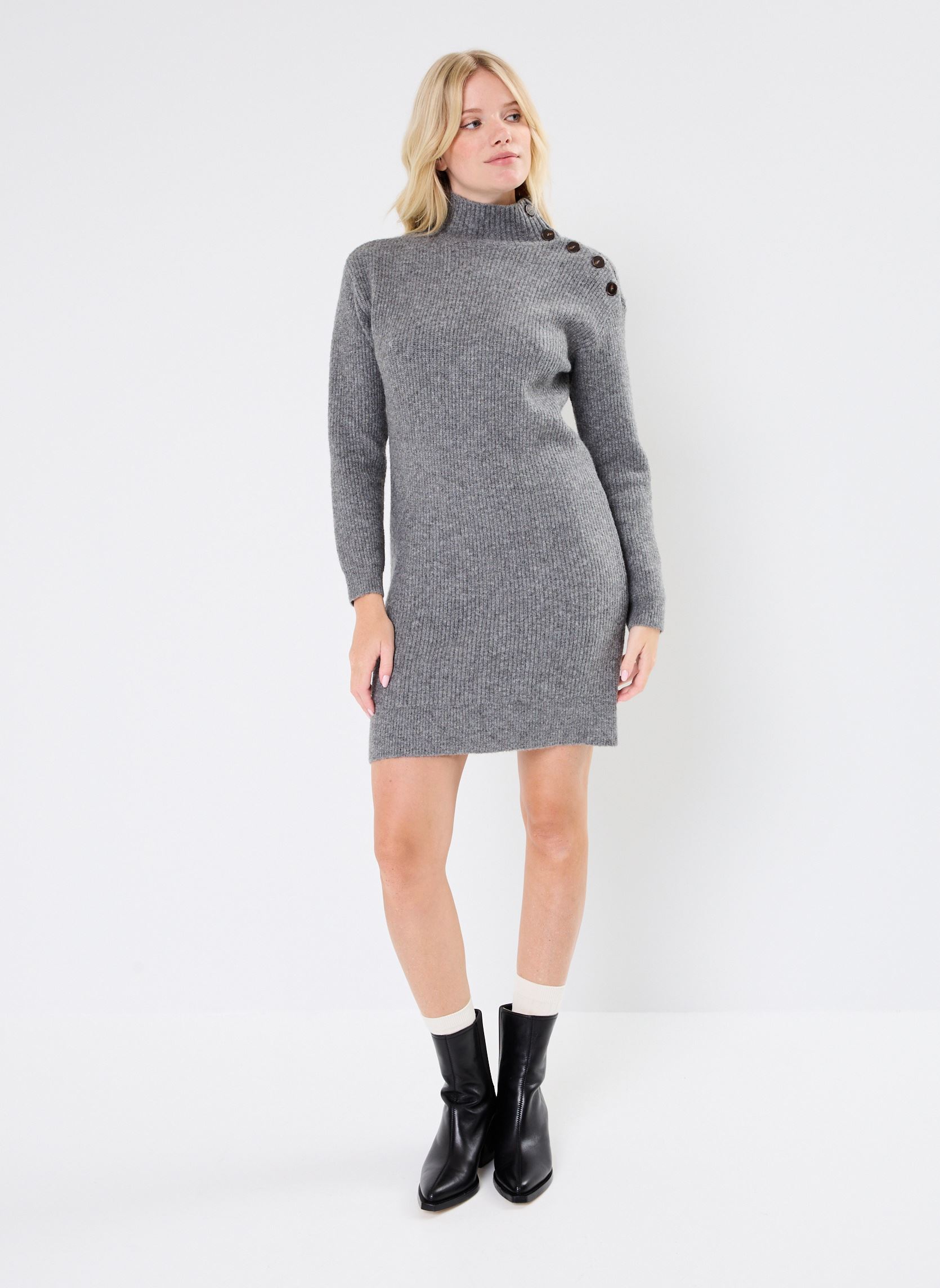 Kleider RMALDIVES damen grau Georgia Rose Kleider RMALDIVES damen grau GRIS ANTHRACITE