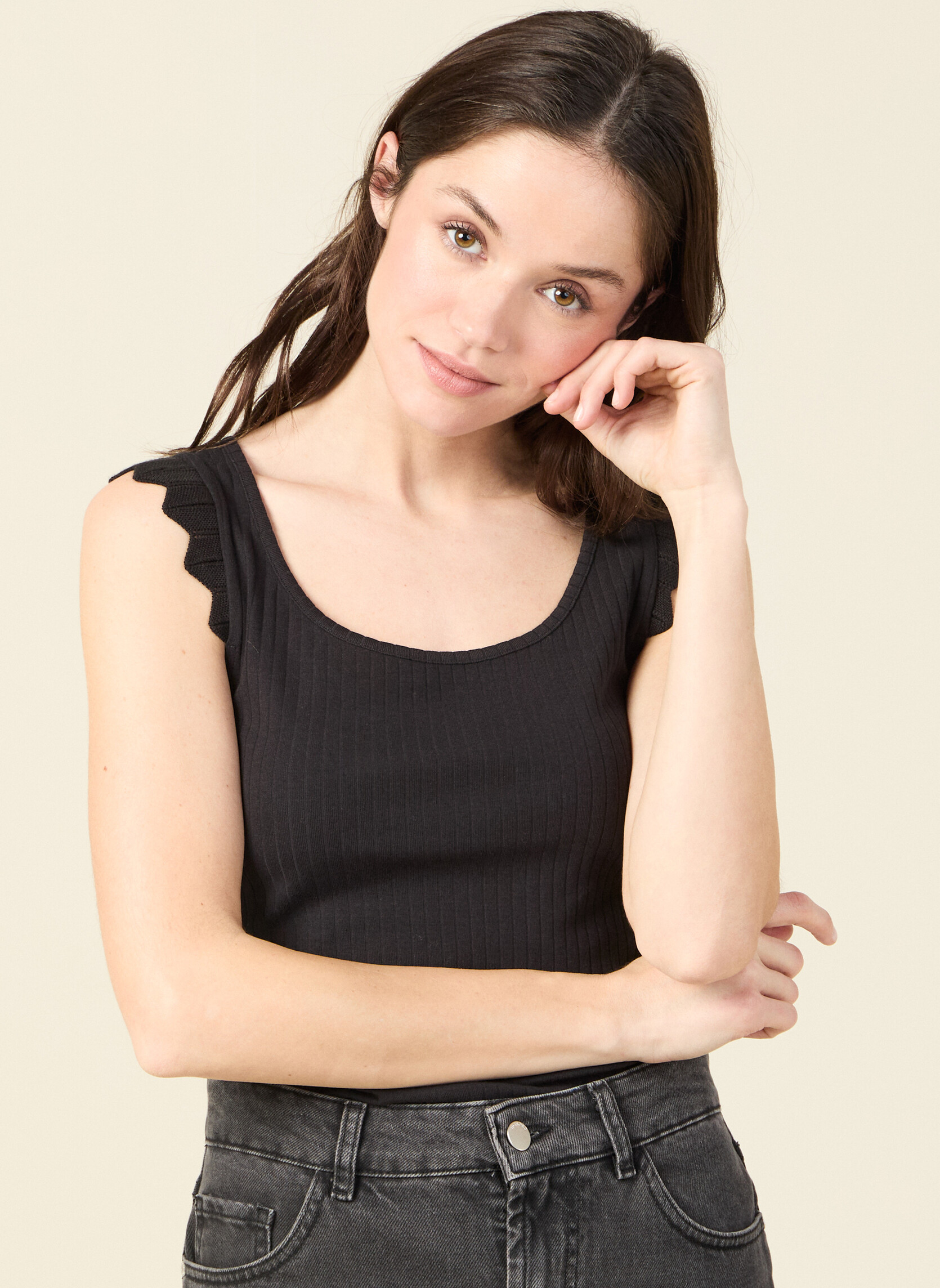 Débardeurs REFINEDEBF femme noir Bonobo Débardeurs REFINEDEBF femme noir Noir