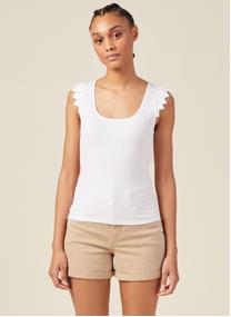 Débardeurs REFINEDEBF femme blanc Bonobo Débardeurs REFINEDEBF femme blanc Blanc
