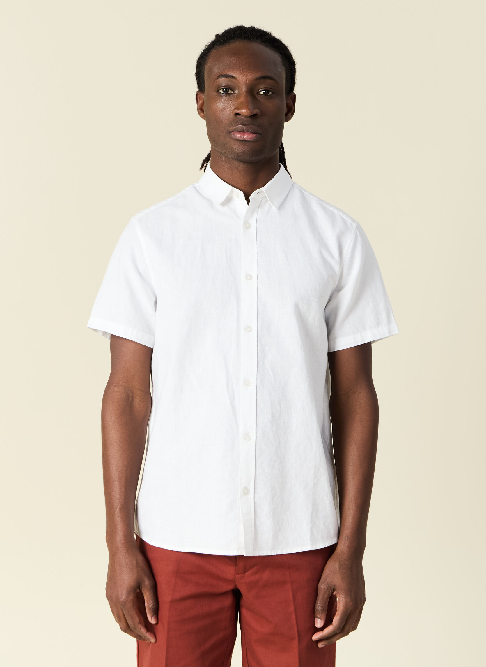 Chemises ESSLINUNICOH homme blanc Bonobo Chemises ESSLINUNICOH homme blanc Blanc