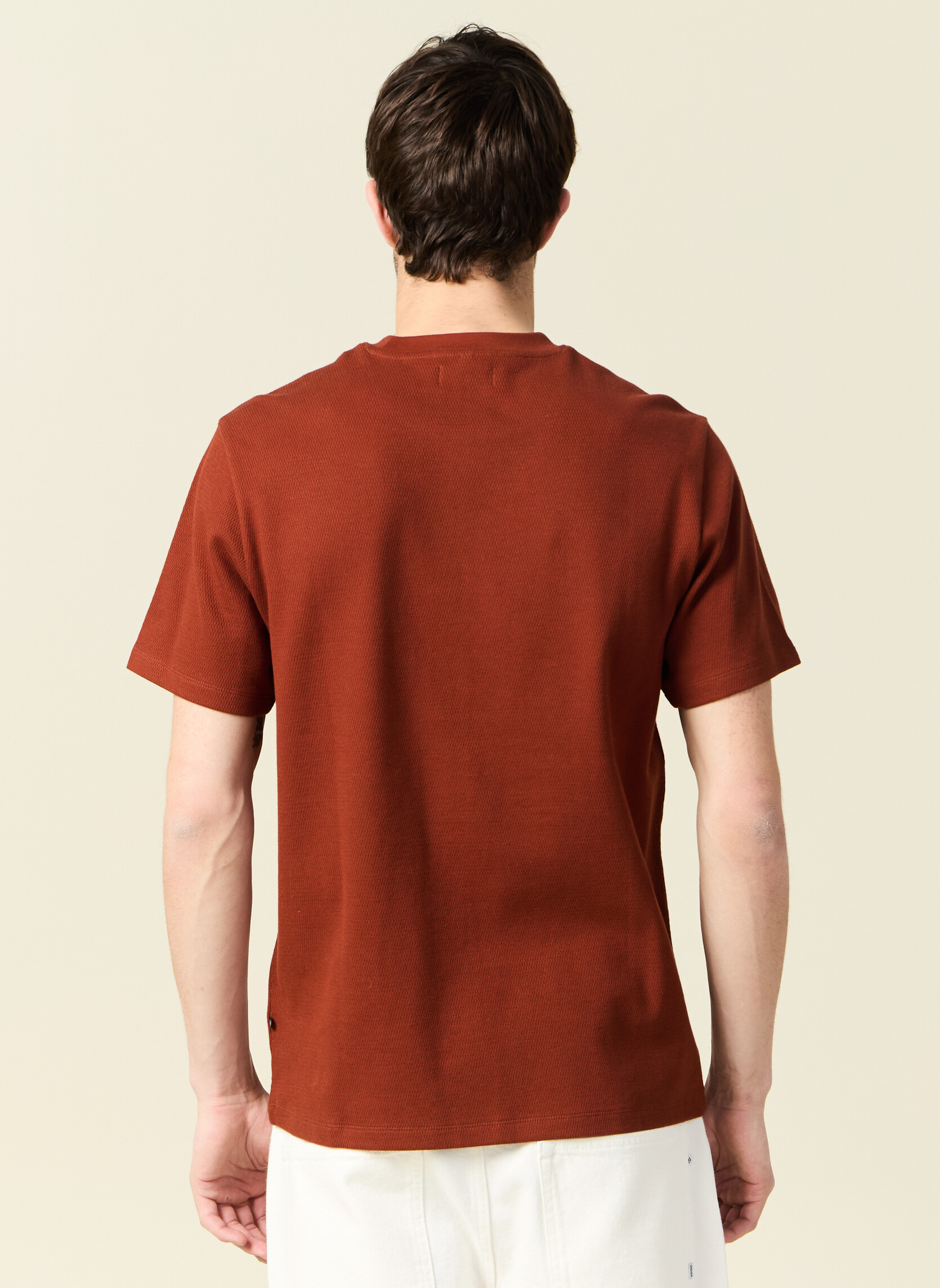 Tee-shirts TEEOFF2H homme marron Bonobo Tee-shirts TEEOFF2H homme marron Marron foncé