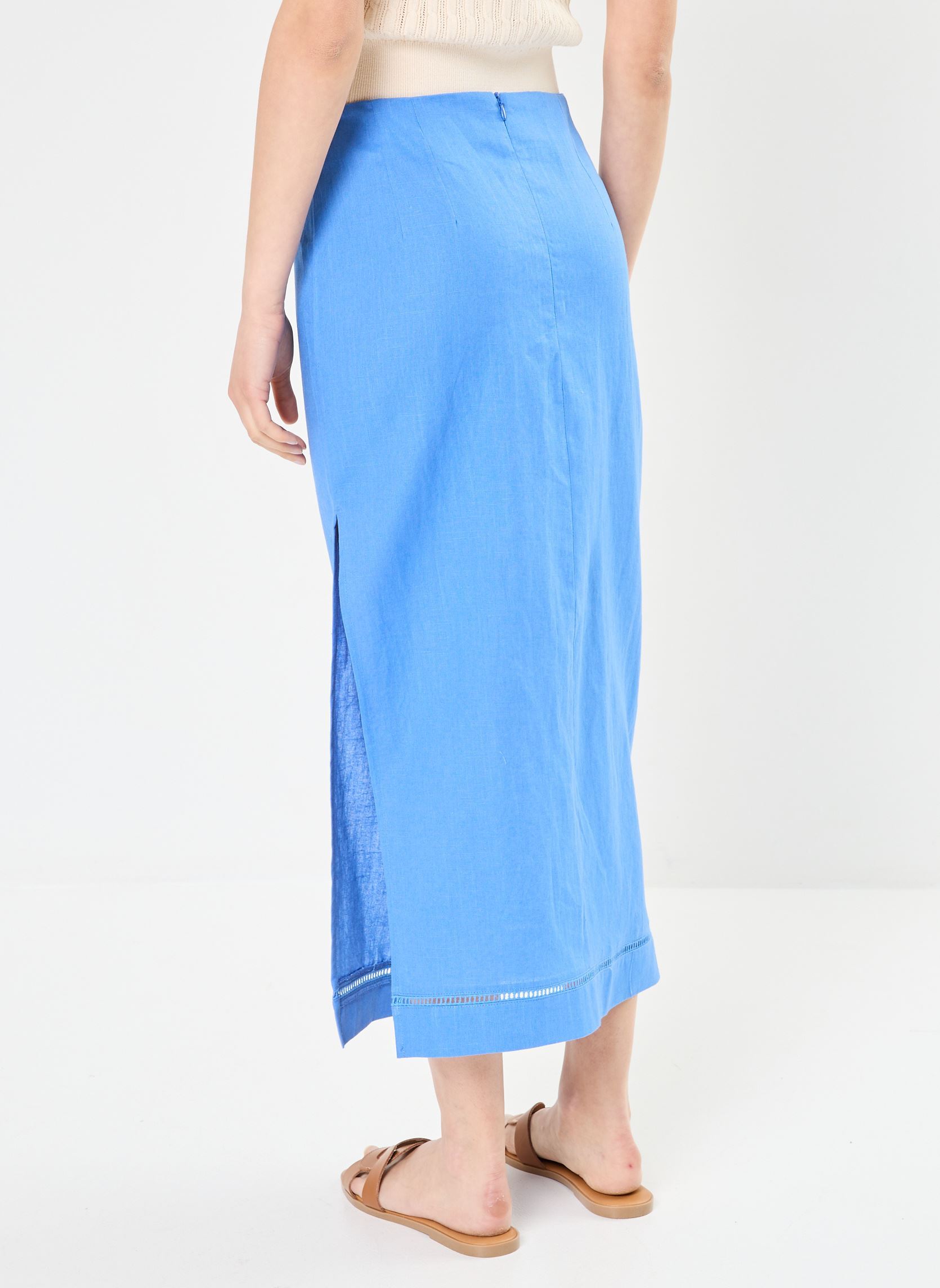 Halflange rokken Merite dames blauw Grace & Mila Halflange rokken Merite dames blauw Bleu