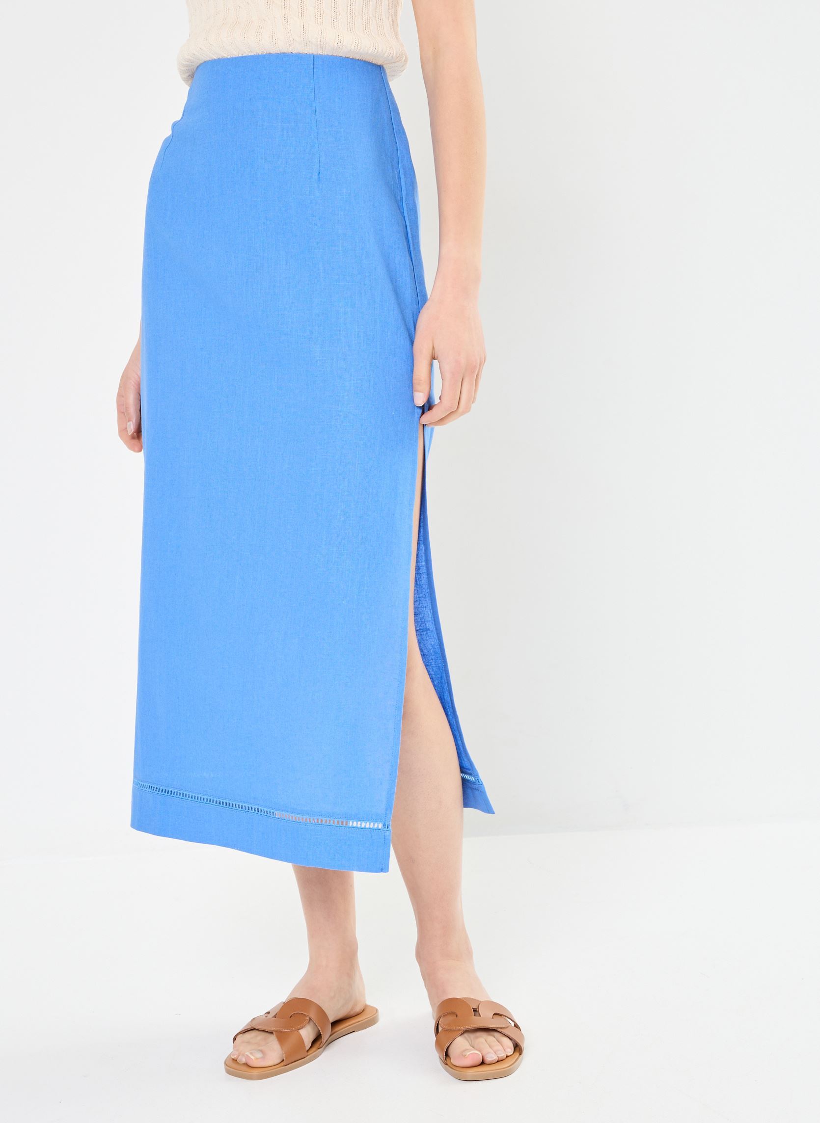 Halflange rokken Merite dames blauw Grace & Mila Halflange rokken Merite dames blauw Bleu