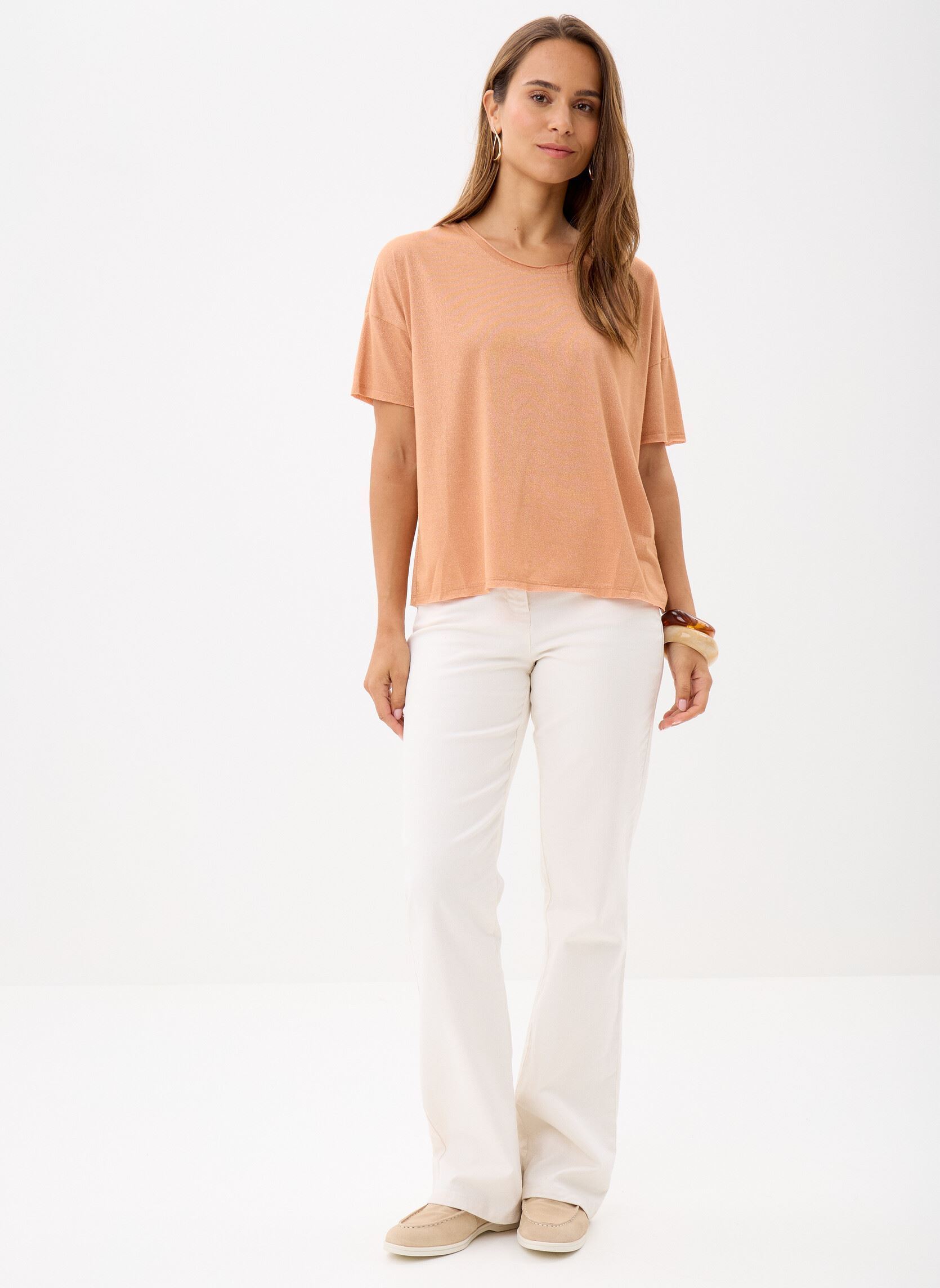 T-shirts met korte mouwen Must dames oranje Grace & Mila T-shirts met korte mouwen Must dames oranje PECHE