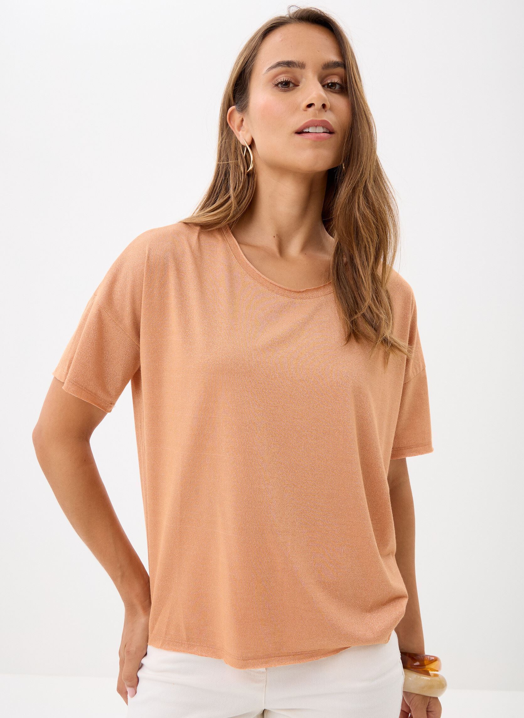 T-shirts met korte mouwen Must dames oranje Grace & Mila T-shirts met korte mouwen Must dames oranje PECHE