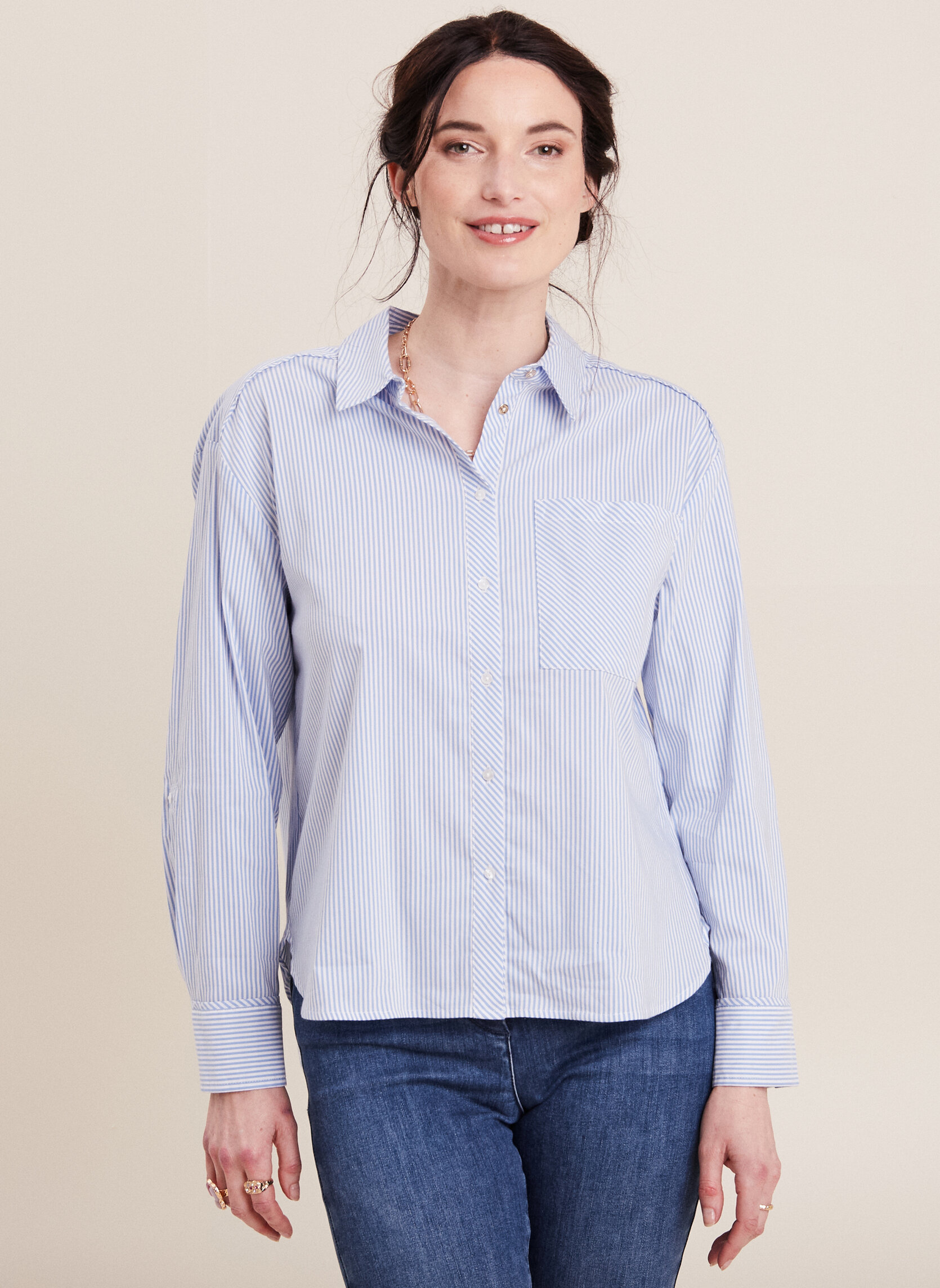 Chemises CHESTRIPE femme bleu Bréal Chemises CHESTRIPE femme bleu Bleu