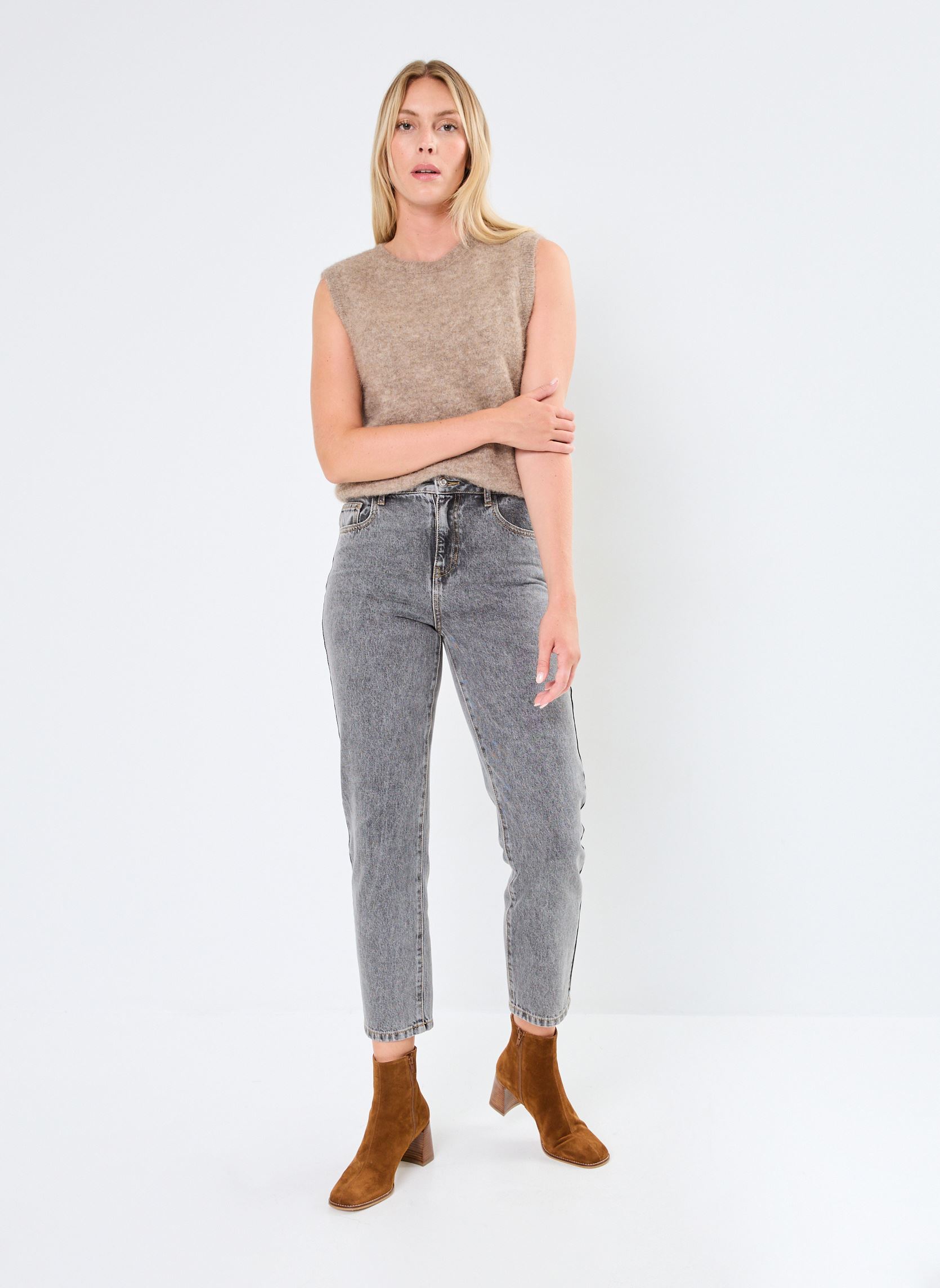 Jeans mom PSILVANI femme gris Georgia Rose Jeans mom PSILVANI femme gris GRIS ANTHRACITE