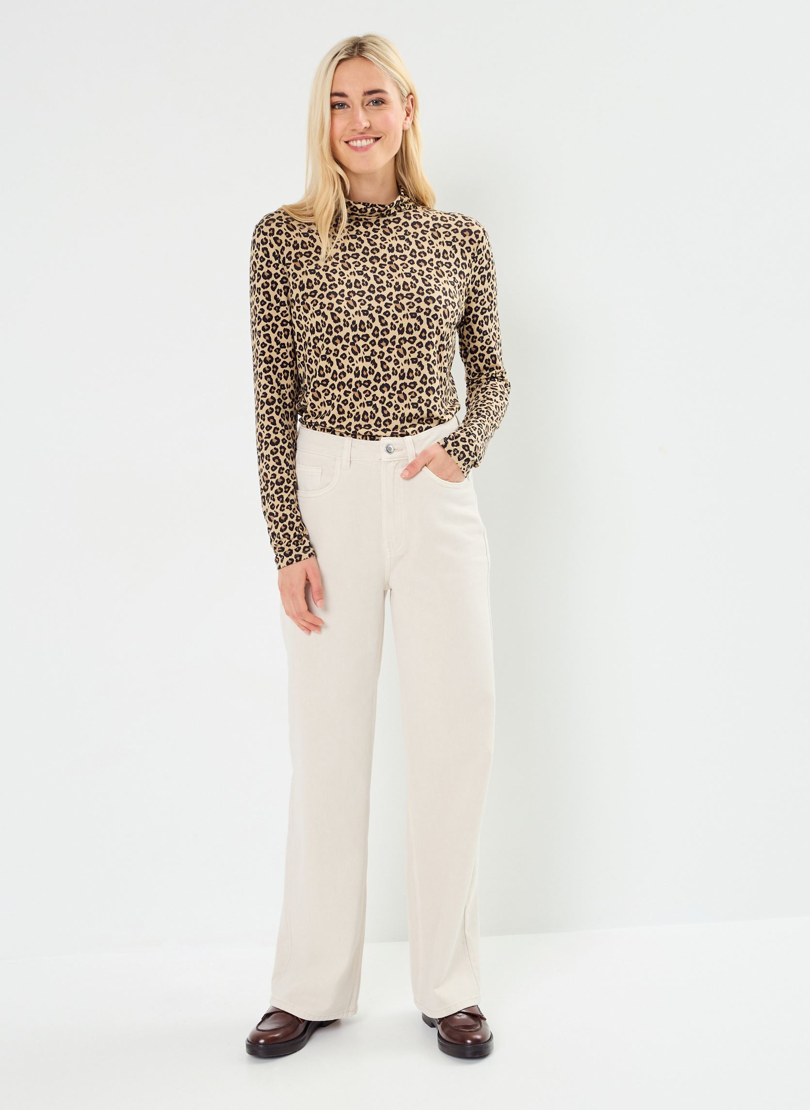 Teddy Smith T-Tami Maglia Donna A Maniche Lunghe | Top Bianco In 100% Modal | Morbido E Lavabile In Lavatrice - 2