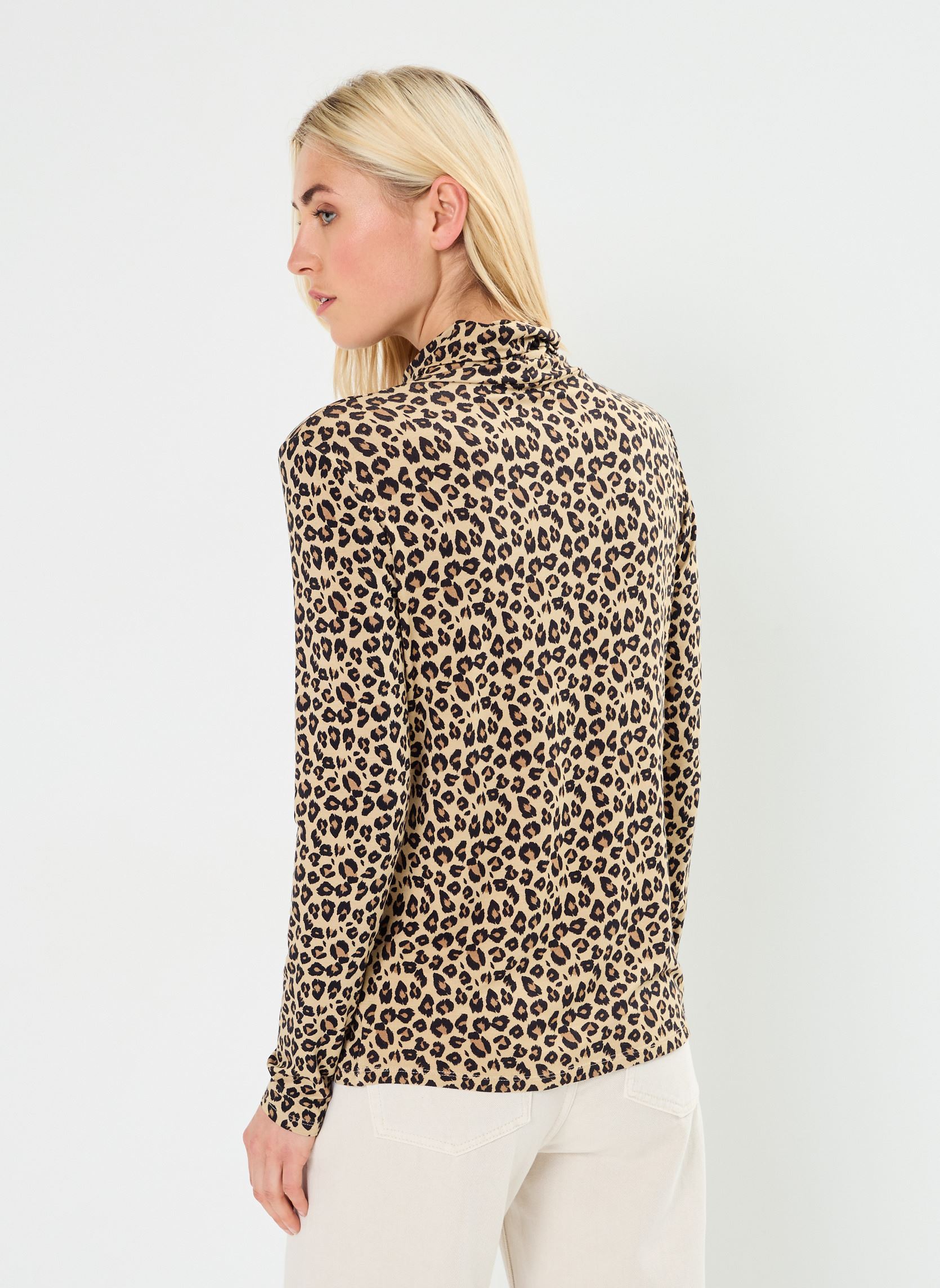 Langarm-T-Shirts TAMARRA damen beige MADE BY Langarm-T-Shirts TAMARRA damen beige IMP_LEOPARD SMALL_BEIGE