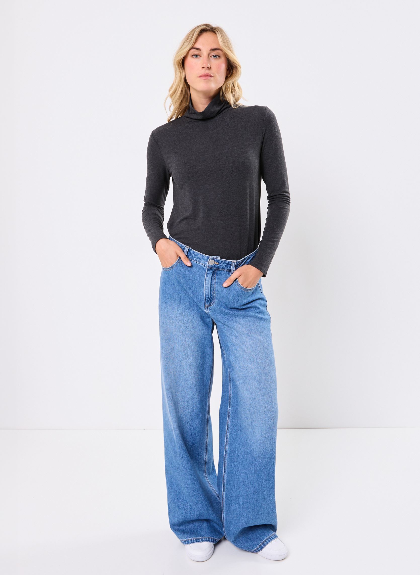 Langarm-T-Shirts TAMARRA damen grau MADE BY Langarm-T-Shirts TAMARRA damen grau MEL GRIS CHINE FONCE