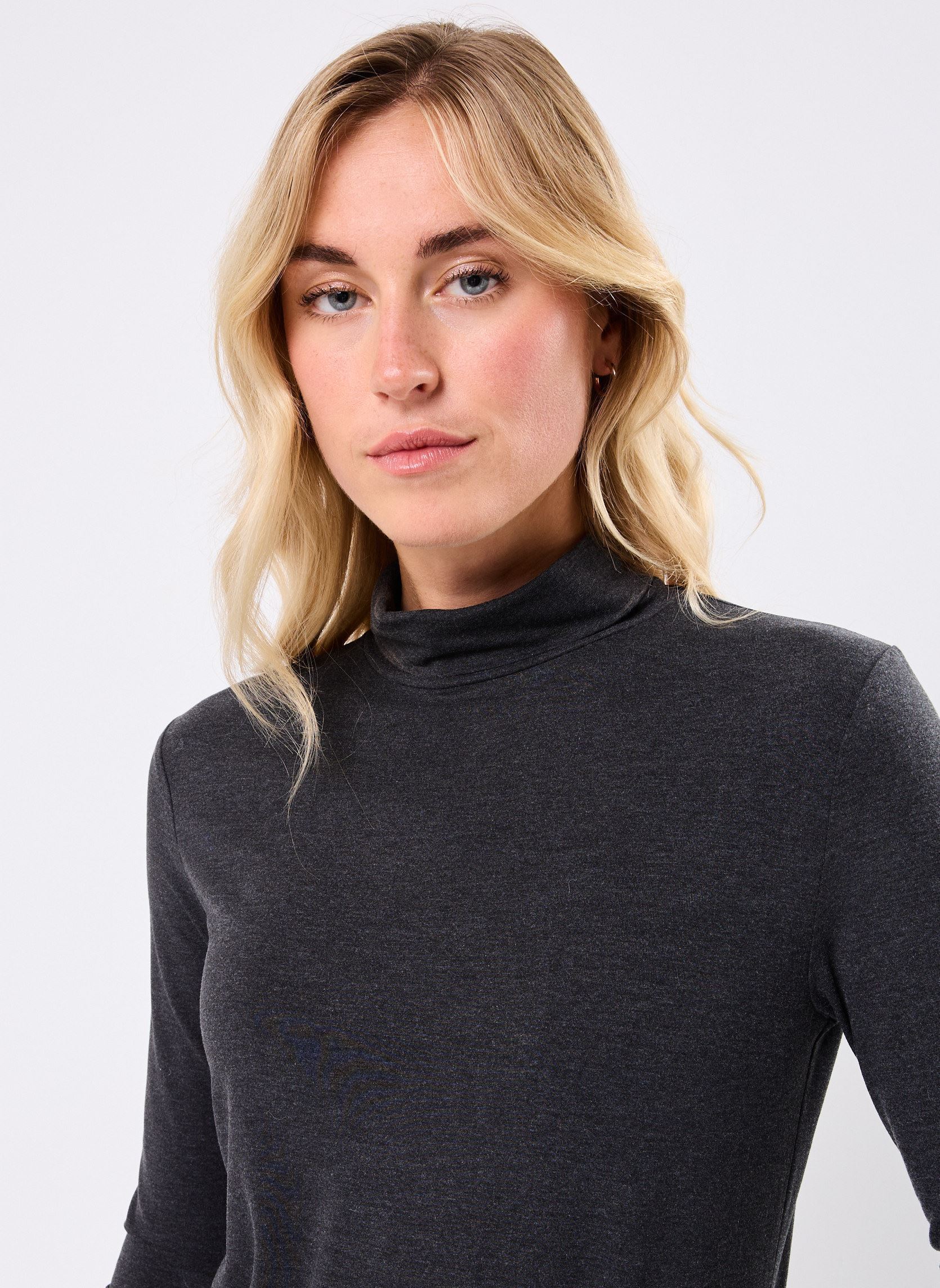 Langarm-T-Shirts TAMARRA damen grau MADE BY Langarm-T-Shirts TAMARRA damen grau MEL GRIS CHINE FONCE