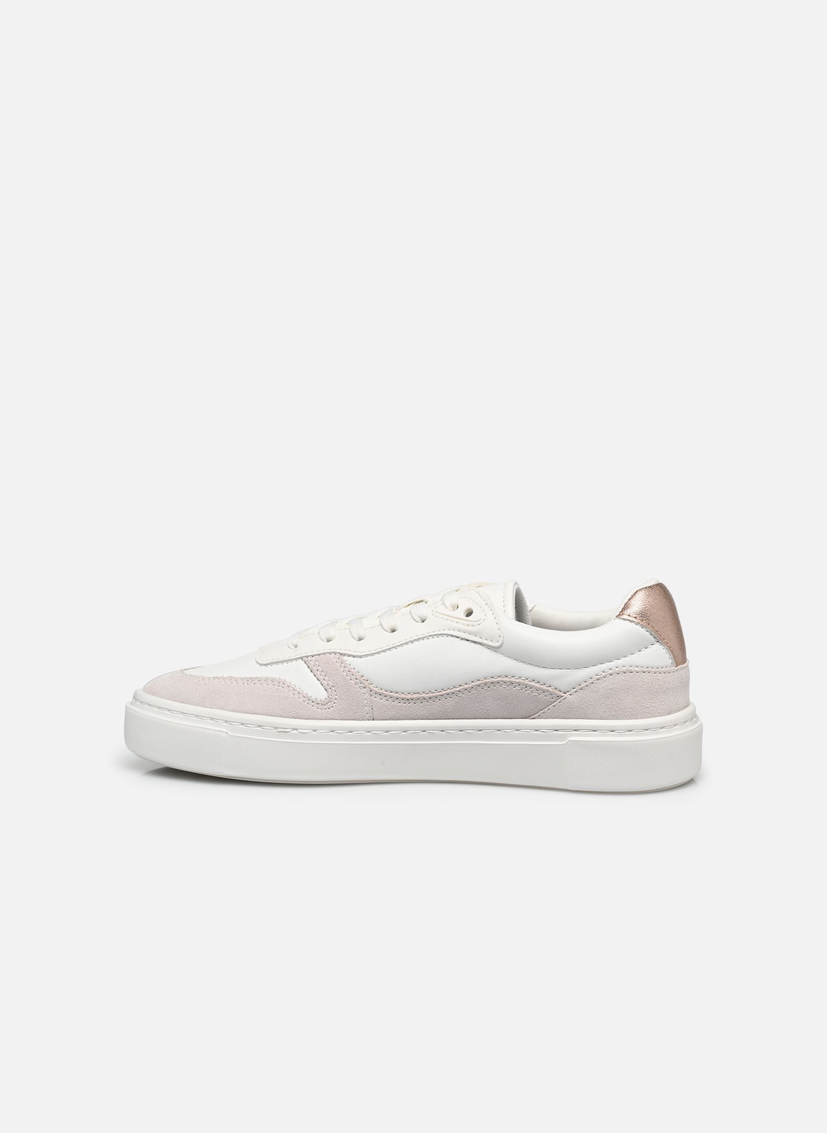 Baskets CUPSOLE LACE UP W/ML MIX M femme blanc Calvin Klein Baskets CUPSOLE LACE UP W/ML MIX M femme blanc WHITE/METAL CAMEO