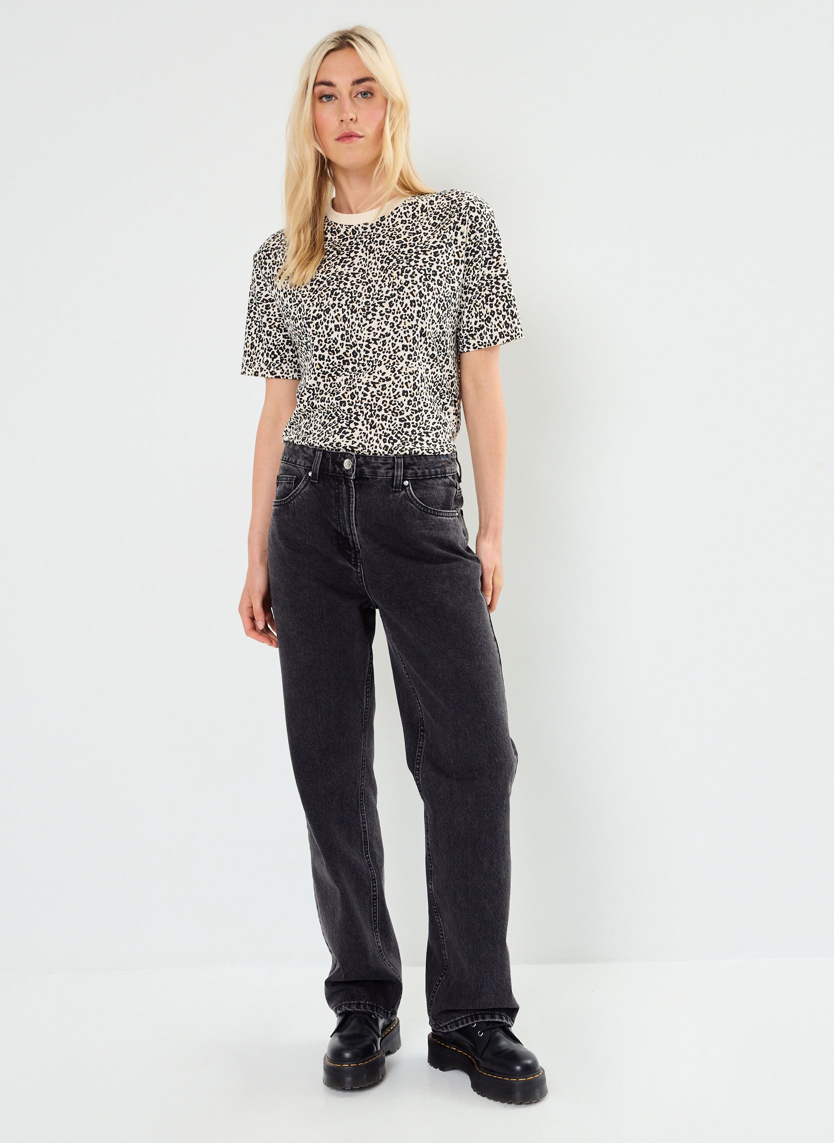 Rechte jeans / Straight Leg Jeans PARAME dames zwart MADE BY Rechte jeans / Straight Leg Jeans PARAME dames zwart DENIM BLACK