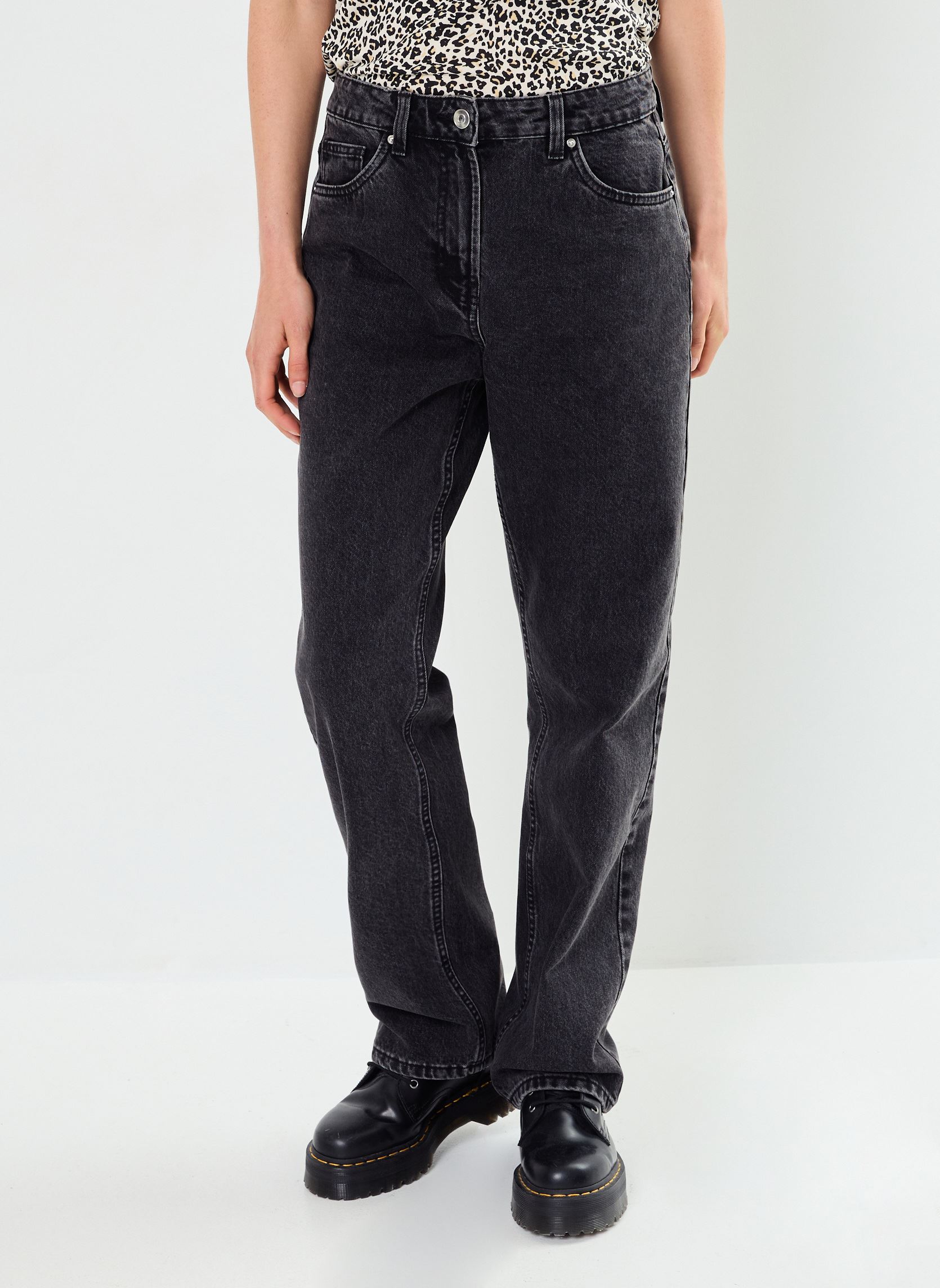 Rechte jeans / Straight Leg Jeans PARAME dames zwart MADE BY Rechte jeans / Straight Leg Jeans PARAME dames zwart DENIM BLACK