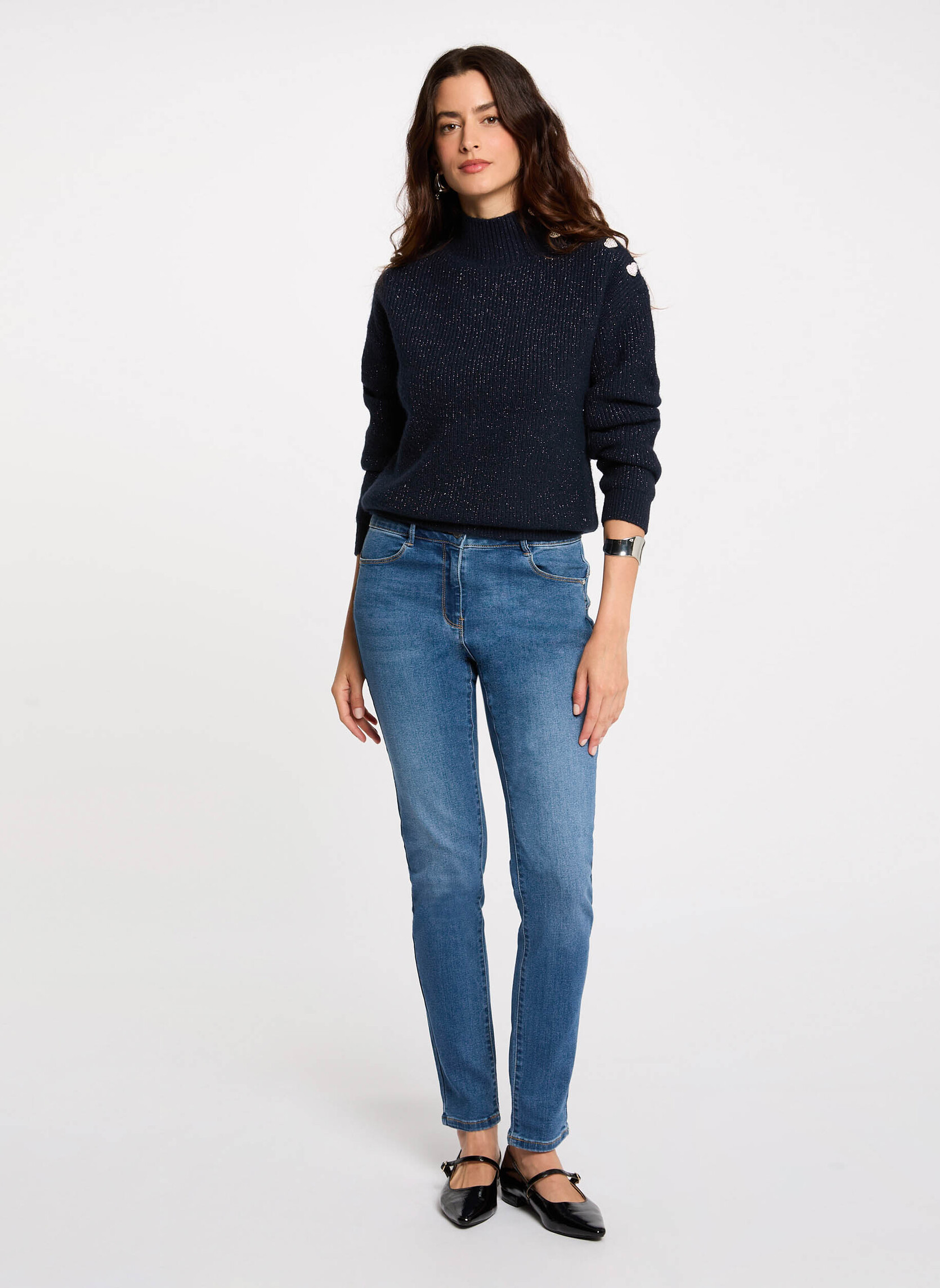 Jeans droit 241-PARDA femme bleu Morgan Jeans droit 241-PARDA femme bleu Bleu