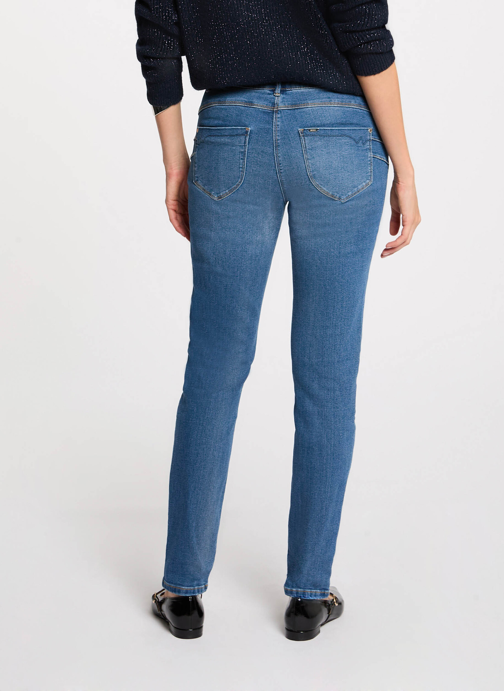 Jeans droit 241-PARDA femme bleu Morgan Jeans droit 241-PARDA femme bleu Bleu