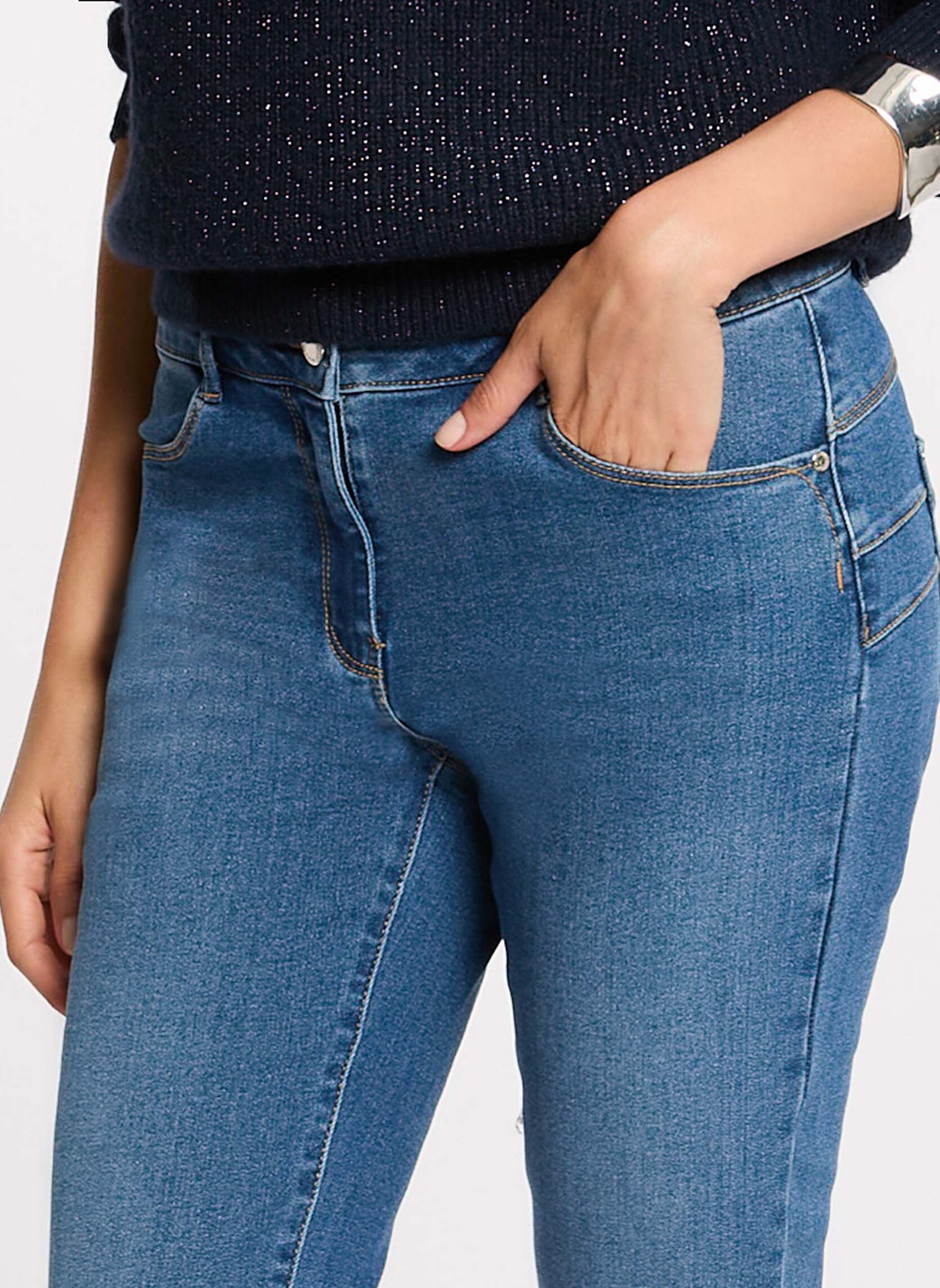 Jeans droit 241-PARDA femme bleu Morgan Jeans droit 241-PARDA femme bleu Bleu