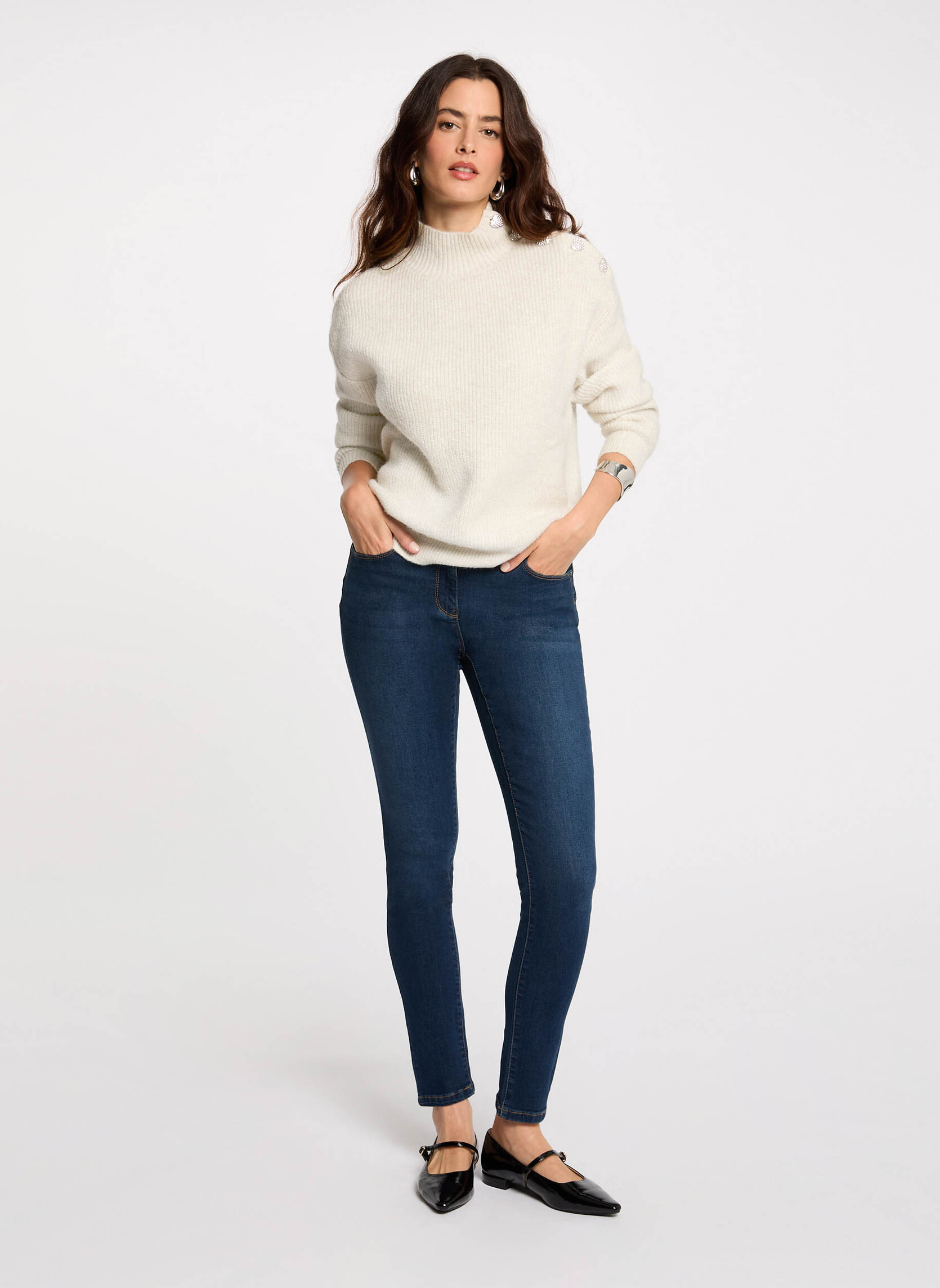 Jeans droit 241-PARDA femme bleu Morgan Jeans droit 241-PARDA femme bleu Bleu foncé