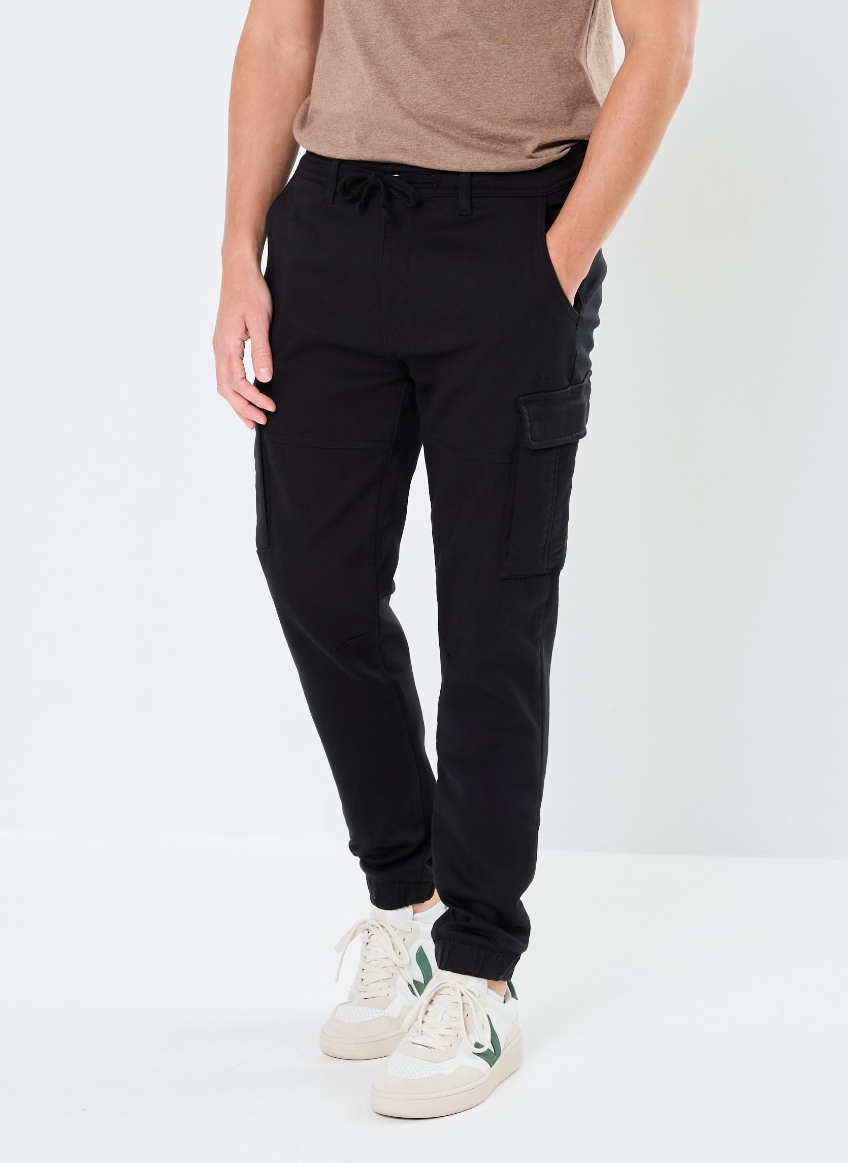 Pantalons chino PRAVESH cargo homme noir MADE BY Pantalons chino PRAVESH cargo homme noir Jet black