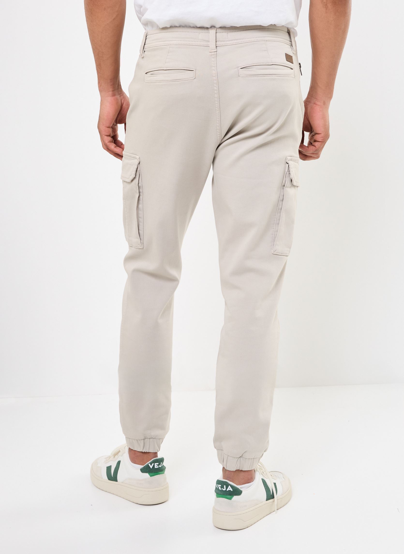 Pantalons chino PRAVESH cargo homme beige MADE BY Pantalons chino PRAVESH cargo homme beige BEIGE