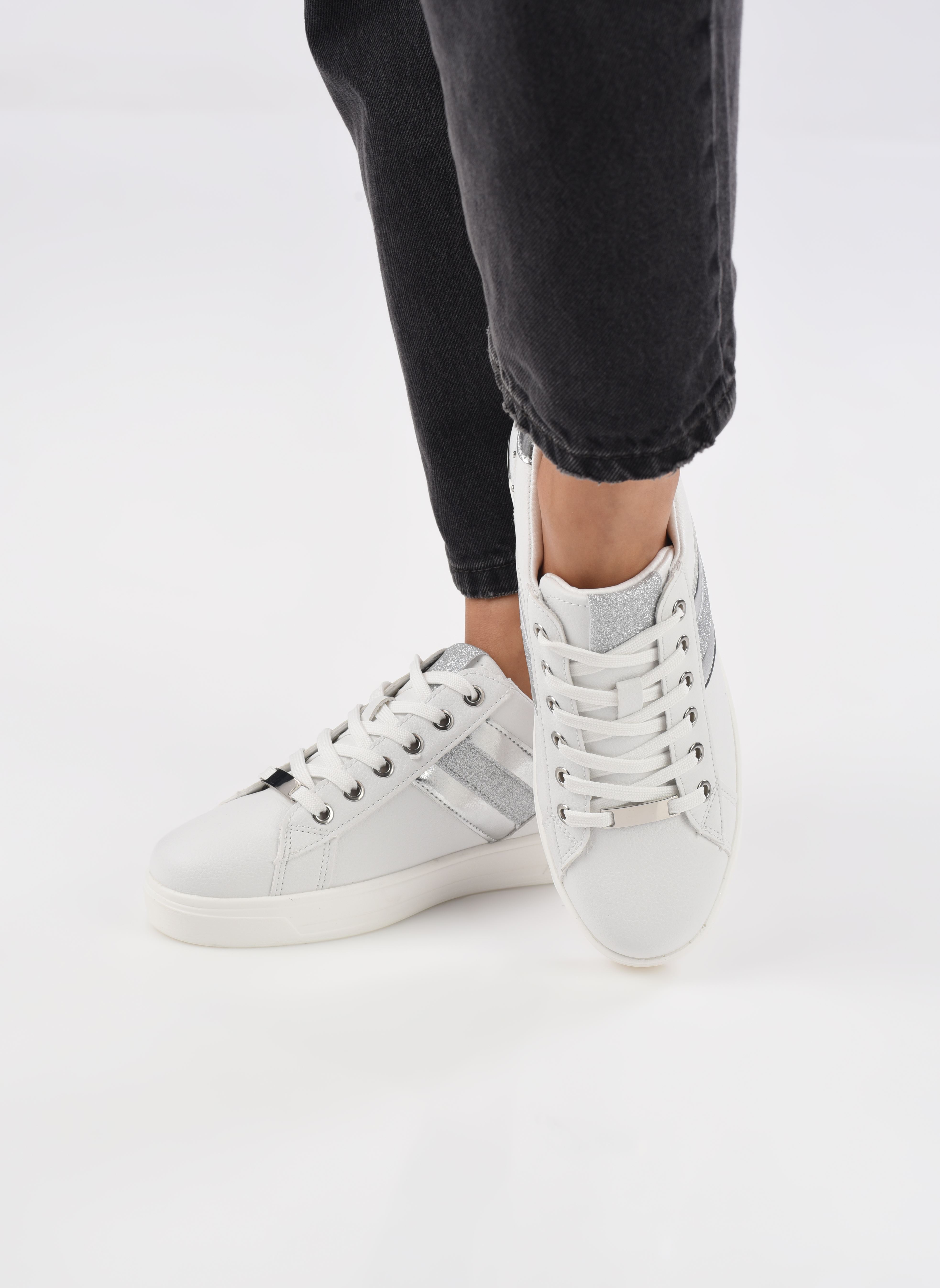 Lage sneakers Baskets THAEYEL dames wit MADE BY Lage sneakers Baskets THAEYEL dames wit ARGENT