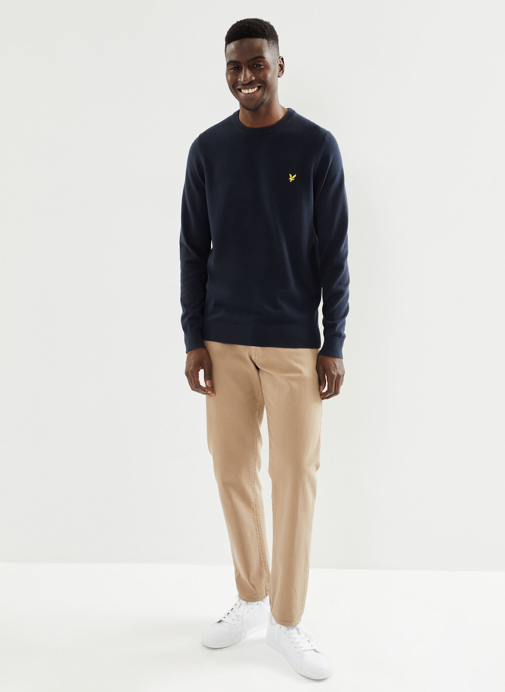 Pullover Cotton Crew Neck Jumper herren blau Lyle & Scott Pullover Cotton Crew Neck Jumper herren blau DARK NAVY