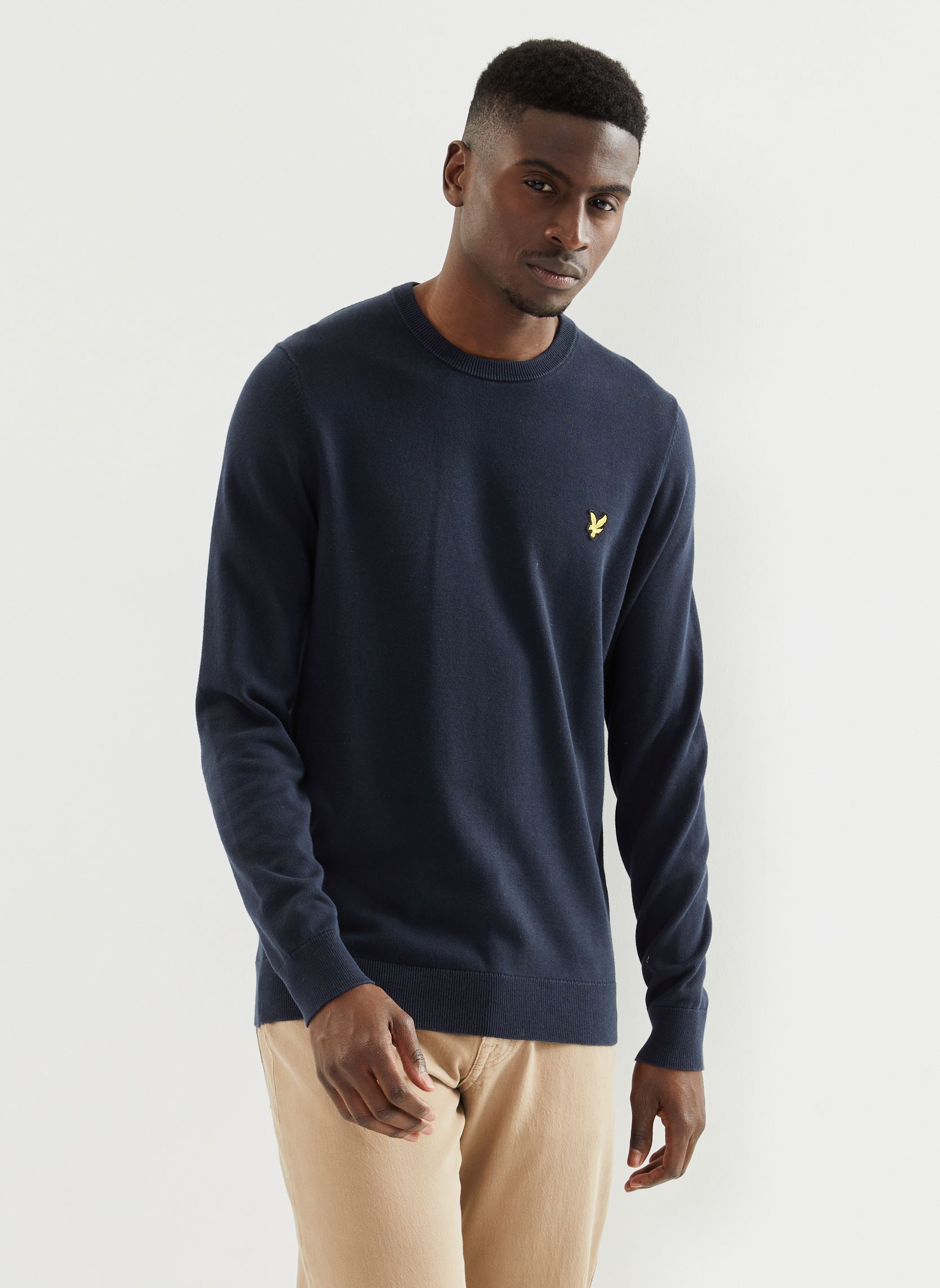 Pullover Cotton Crew Neck Jumper herren blau Lyle & Scott Pullover Cotton Crew Neck Jumper herren blau DARK NAVY