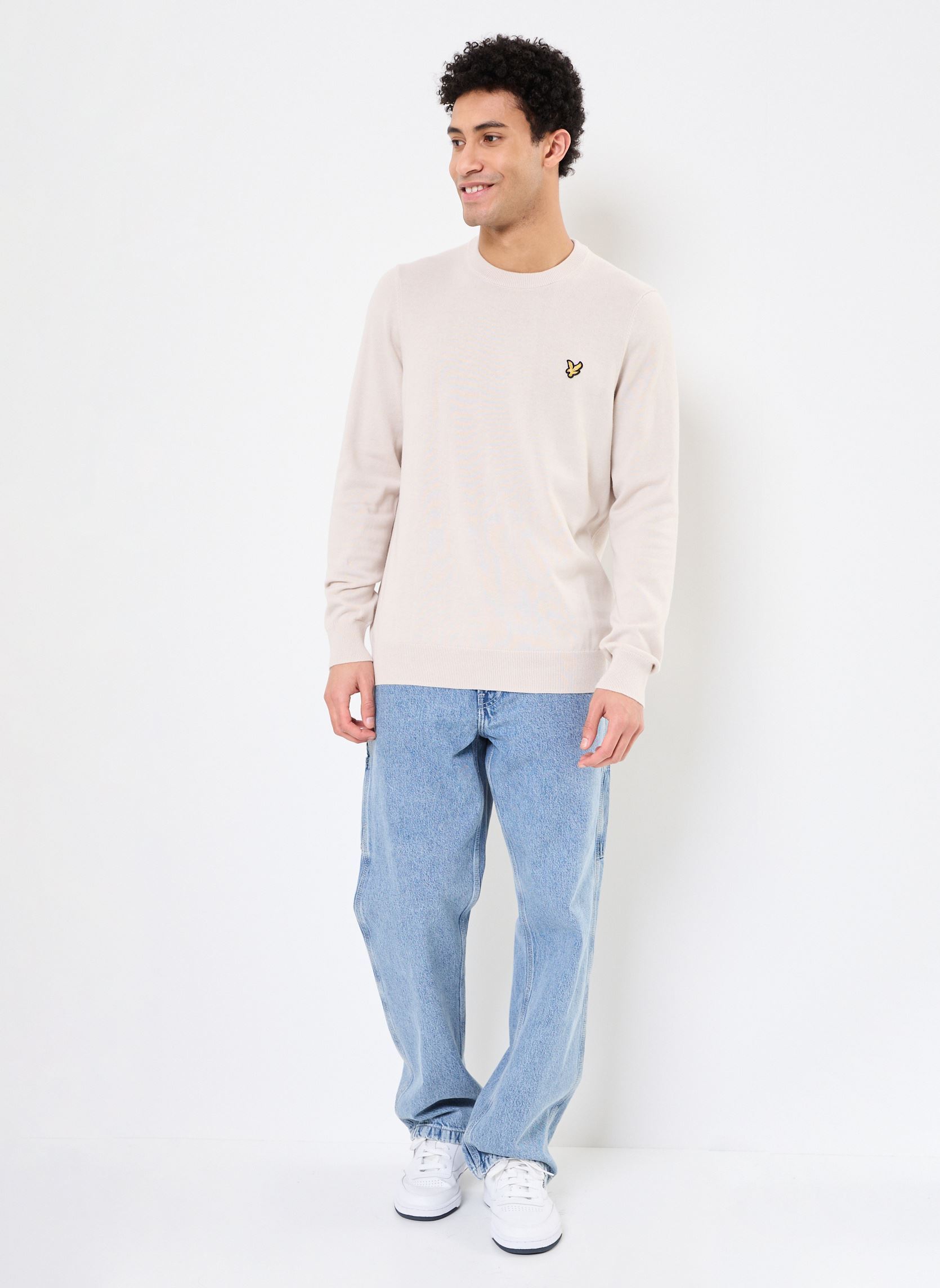 Pulls Cotton Crew Neck Jumper homme beige Lyle & Scott Pulls Cotton Crew Neck Jumper homme beige COVE