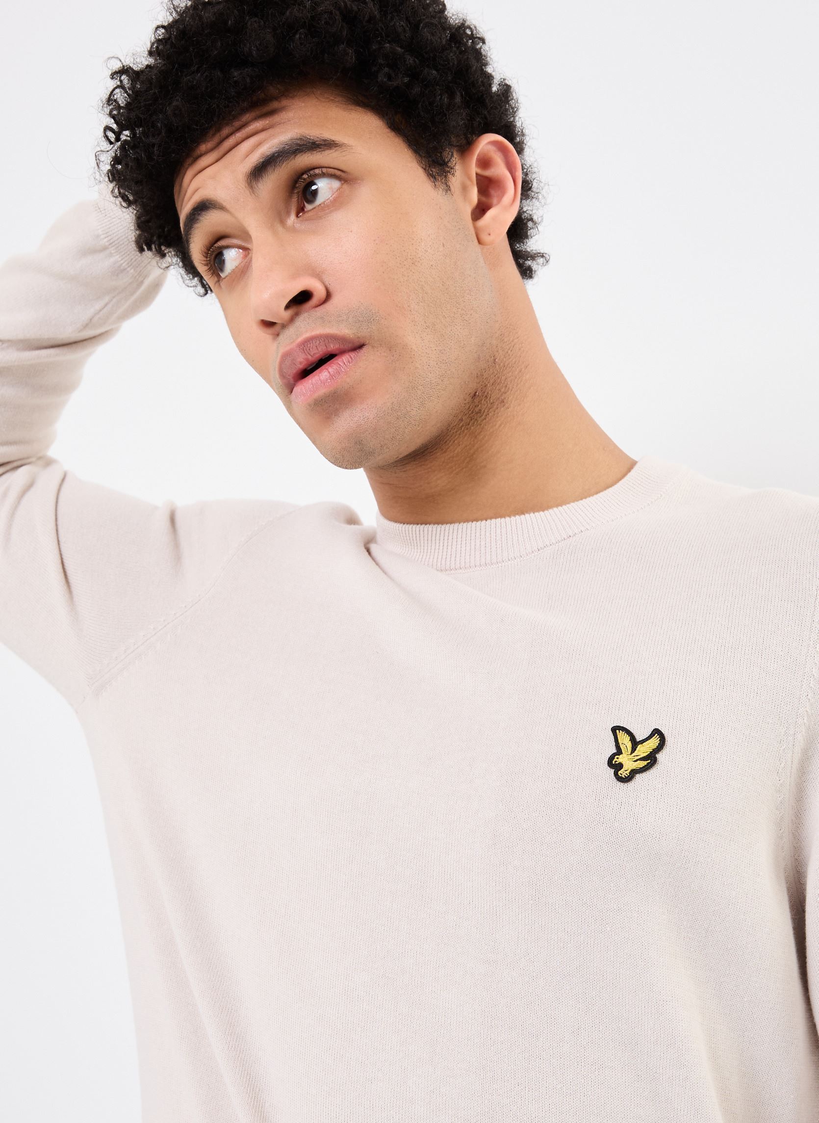 Pulls Cotton Crew Neck Jumper homme beige Lyle & Scott Pulls Cotton Crew Neck Jumper homme beige COVE