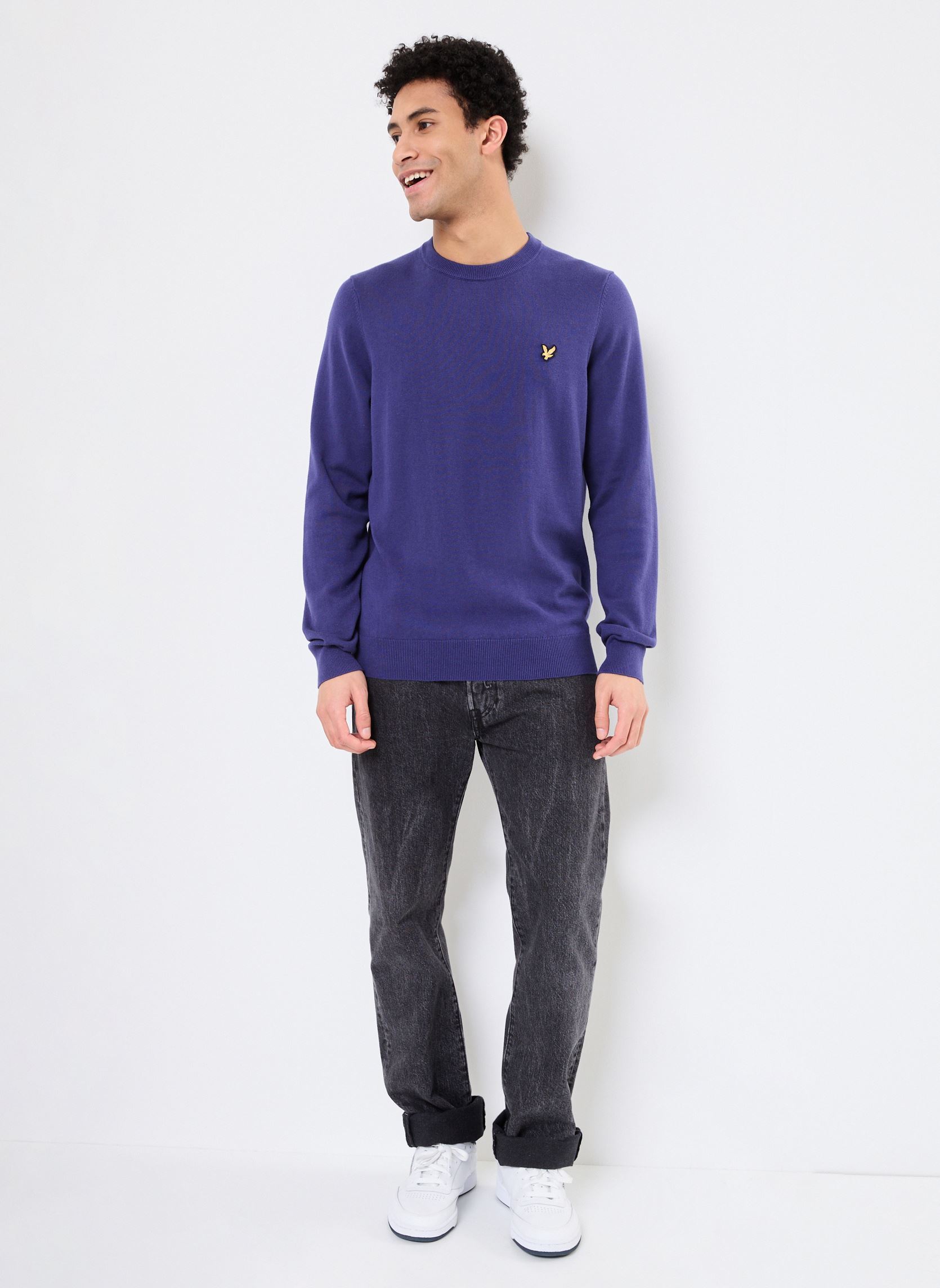 Pulls Cotton Crew Neck Jumper homme bleu Lyle & Scott Pulls Cotton Crew Neck Jumper homme bleu DEEP INDIGO