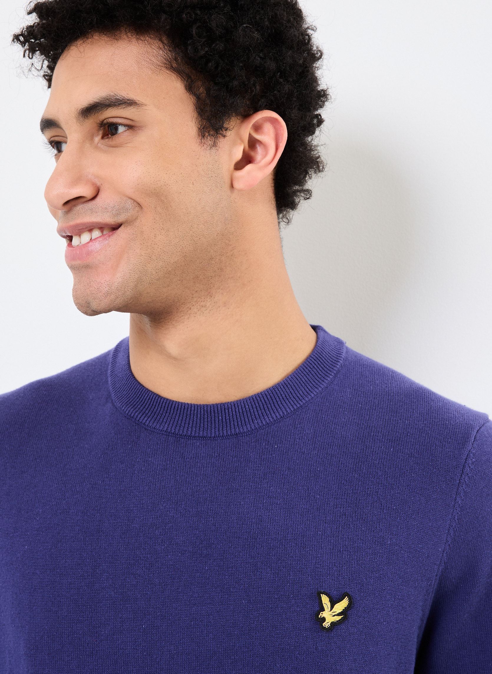 Pulls Cotton Crew Neck Jumper homme bleu Lyle & Scott Pulls Cotton Crew Neck Jumper homme bleu DEEP INDIGO