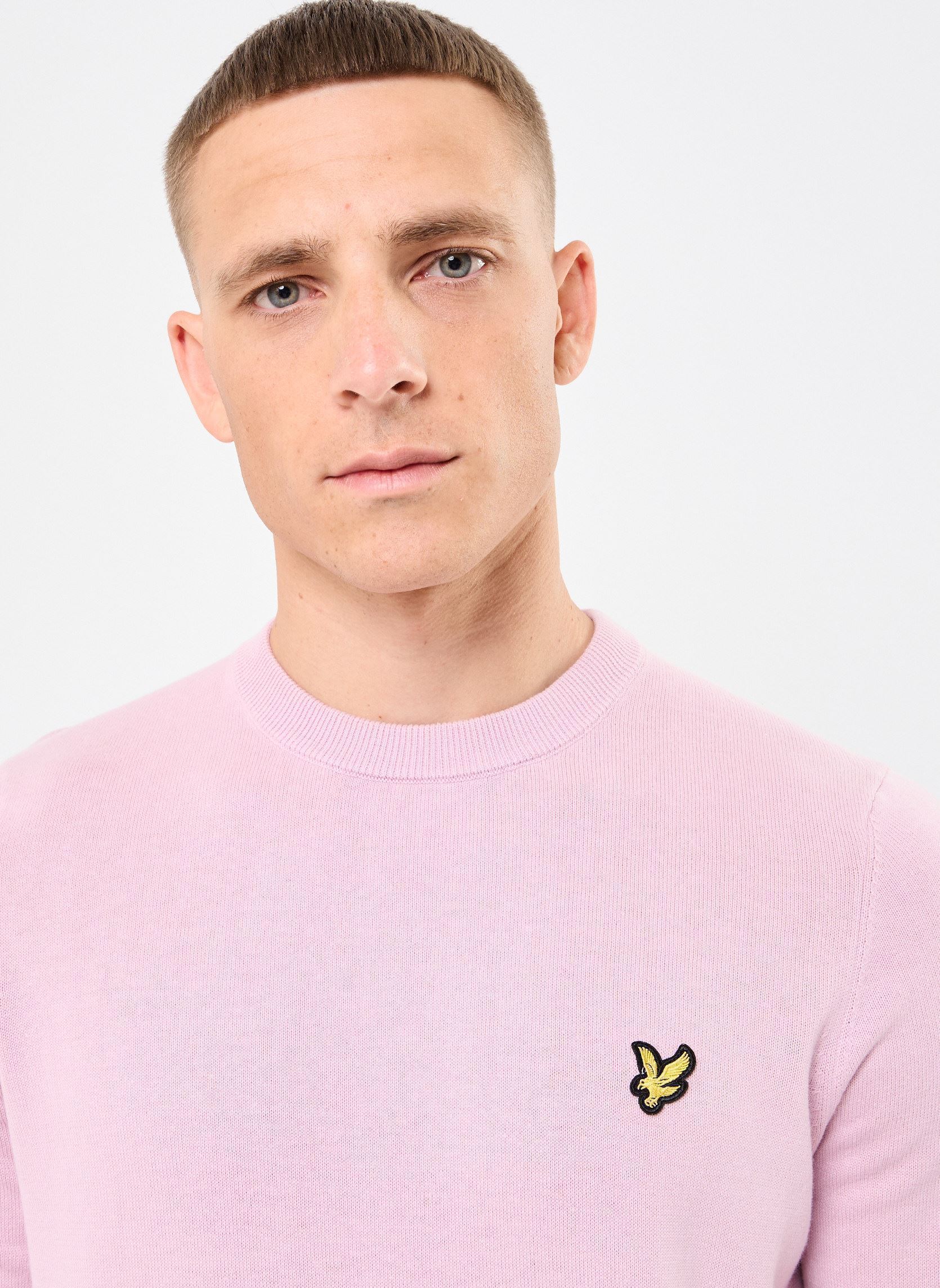 Pulls Cotton Crew Neck Jumper homme rose Lyle & Scott Pulls Cotton Crew Neck Jumper homme rose PINK LIGHT