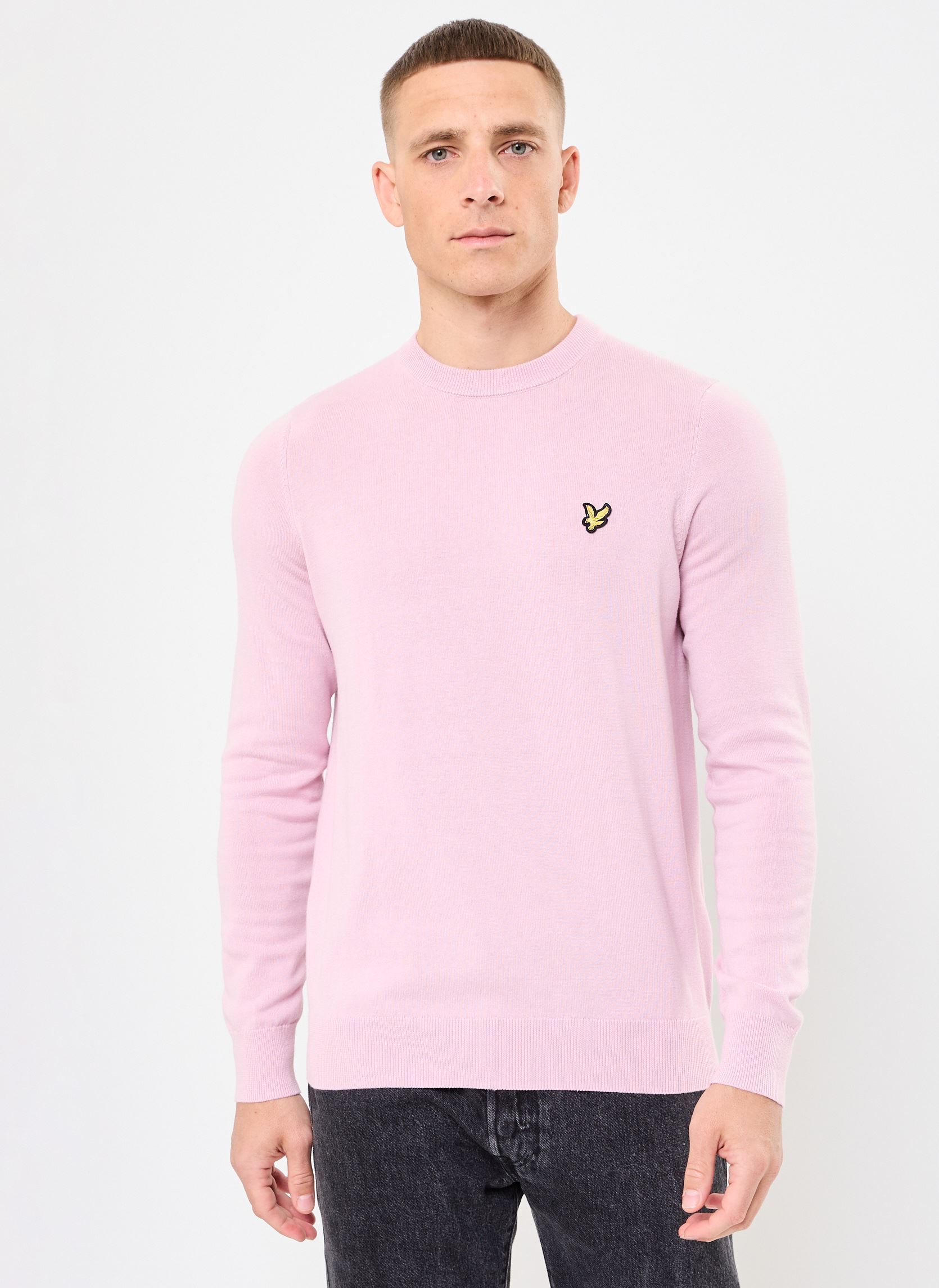 Pulls Cotton Crew Neck Jumper homme rose Lyle & Scott Pulls Cotton Crew Neck Jumper homme rose PINK LIGHT