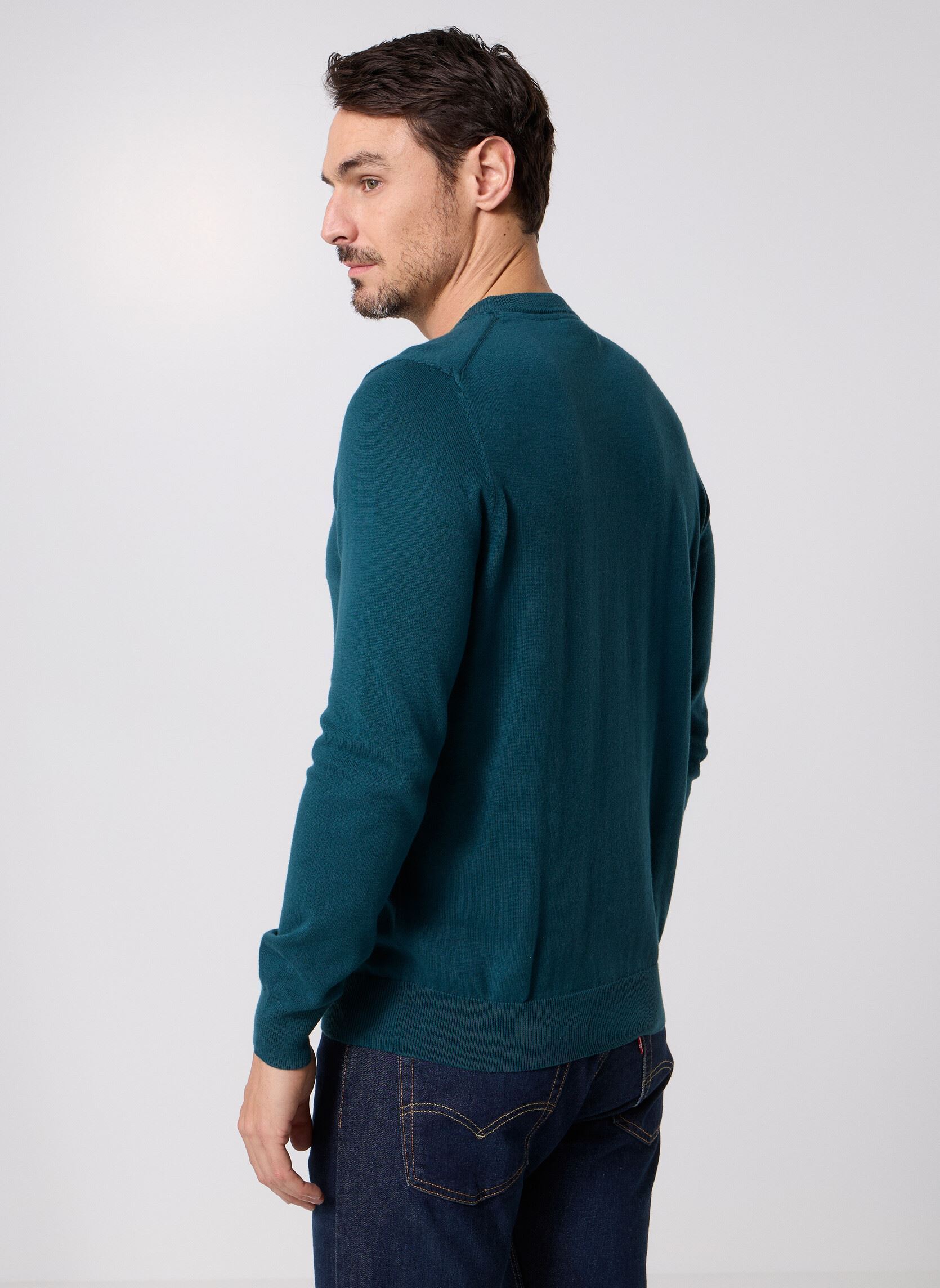 Pulls Cotton Crew Neck Jumper homme bleu Lyle & Scott Pulls Cotton Crew Neck Jumper homme bleu RICH TEAL
