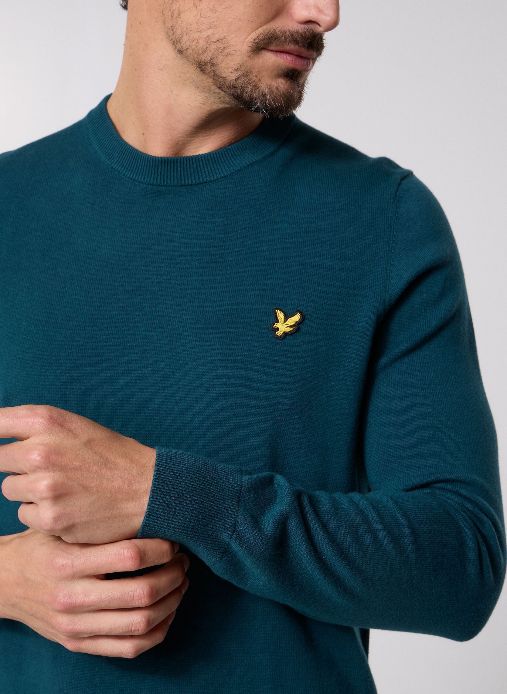 Pulls Cotton Crew Neck Jumper homme bleu Lyle & Scott Pulls Cotton Crew Neck Jumper homme bleu RICH TEAL