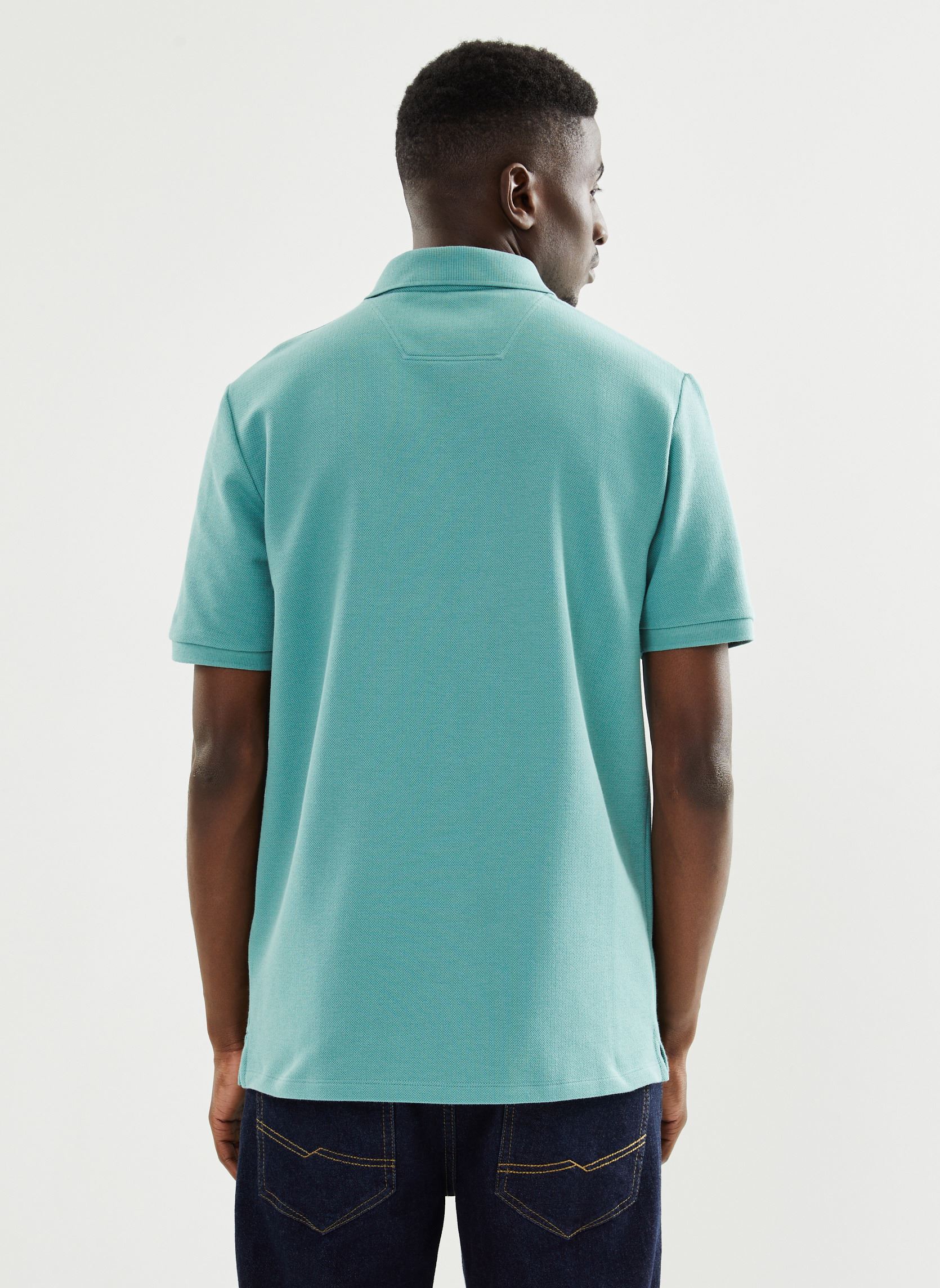 Polos manches courtes Flatback Pique Polo Shirt homme vert Lyle & Scott Polos manches courtes Flatback Pique Polo Shirt homme vert SLATE GREEN