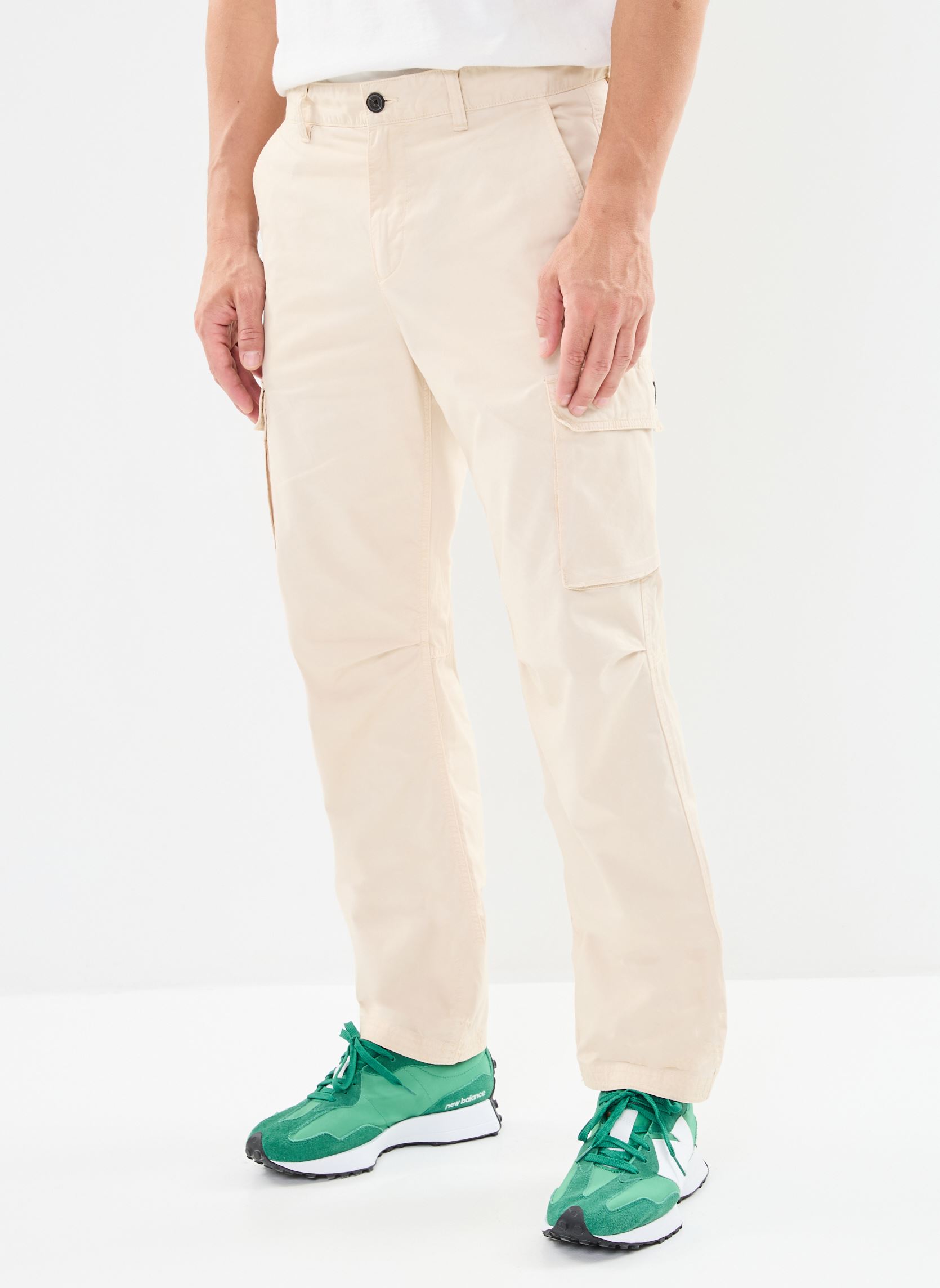 Je Suis Brian Pantalons Homme Beige Pantalon Chino Beige