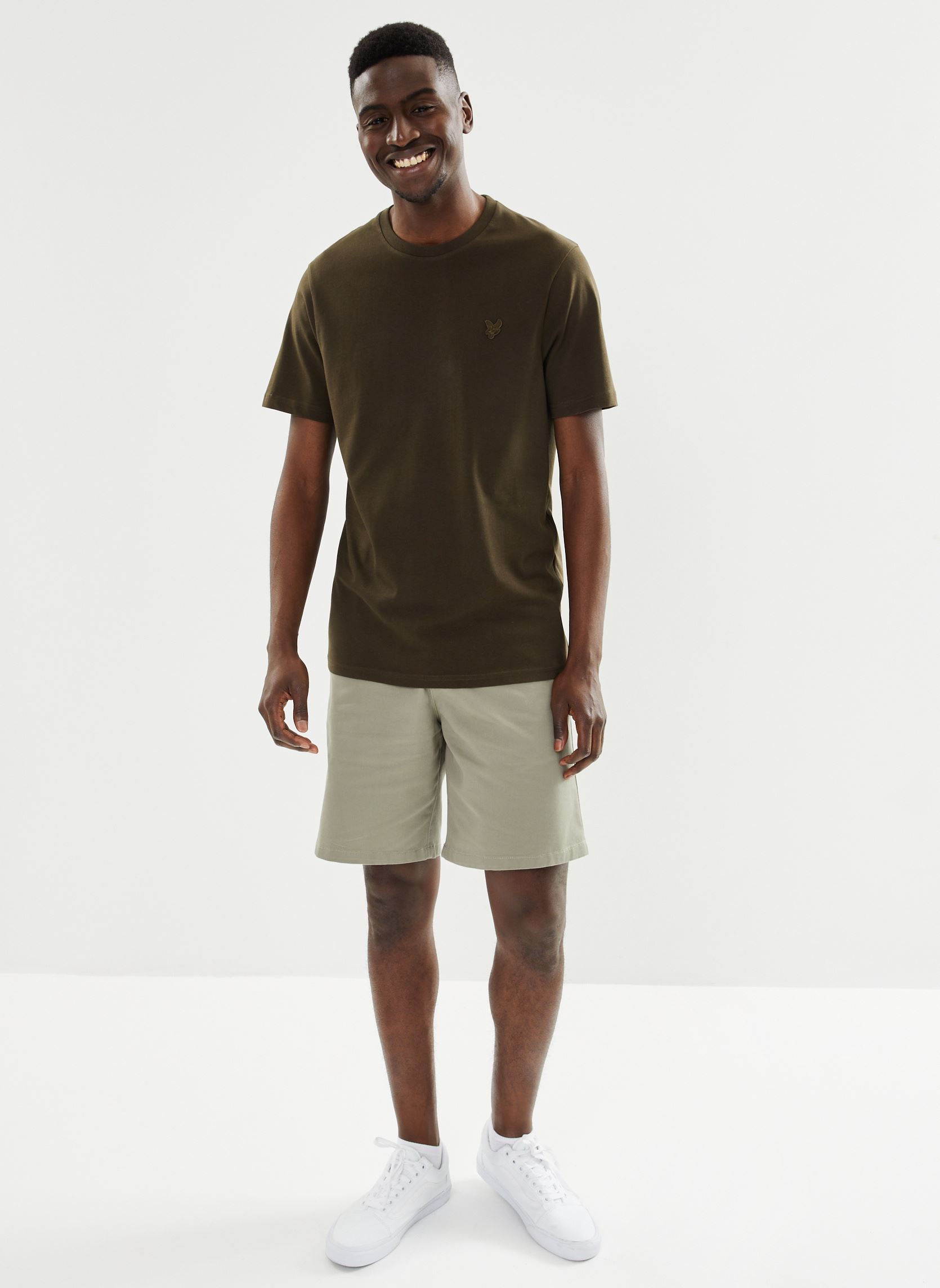 T-shirt a maniche corte Tonal Eagle T-Shirt uomo verde Lyle & Scott T-shirt a maniche corte Tonal Eagle T-Shirt uomo verde W485 OLIVE