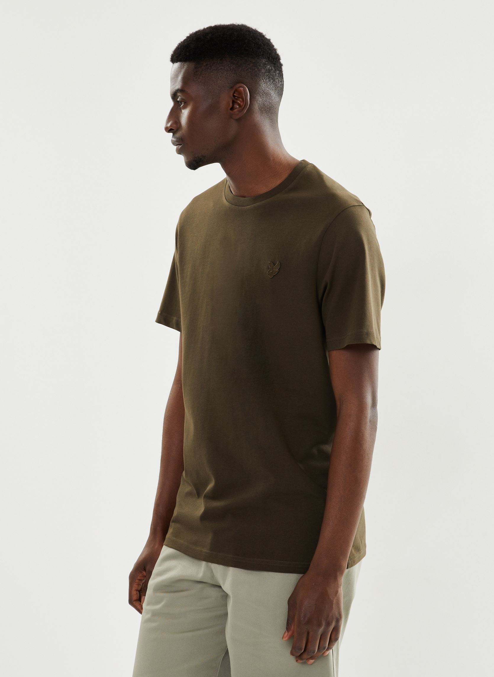 T-shirt a maniche corte Tonal Eagle T-Shirt uomo verde Lyle & Scott T-shirt a maniche corte Tonal Eagle T-Shirt uomo verde W485 OLIVE