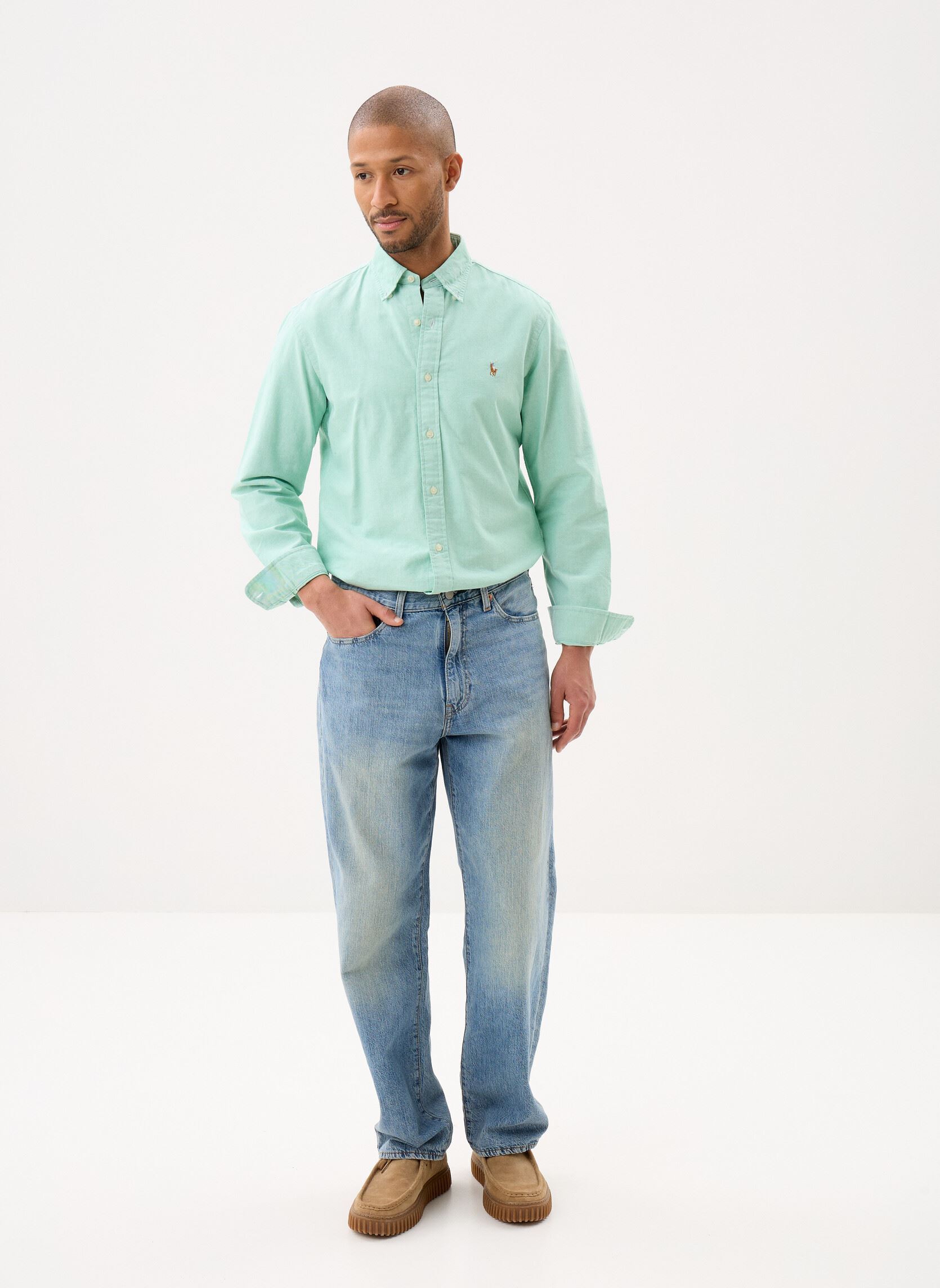 Hemden Chemise rayée ajustée popeline stretch N herren grün Polo Ralph Lauren Hemden Chemise rayée ajustée popeline stretch N herren grün Summer Emerald